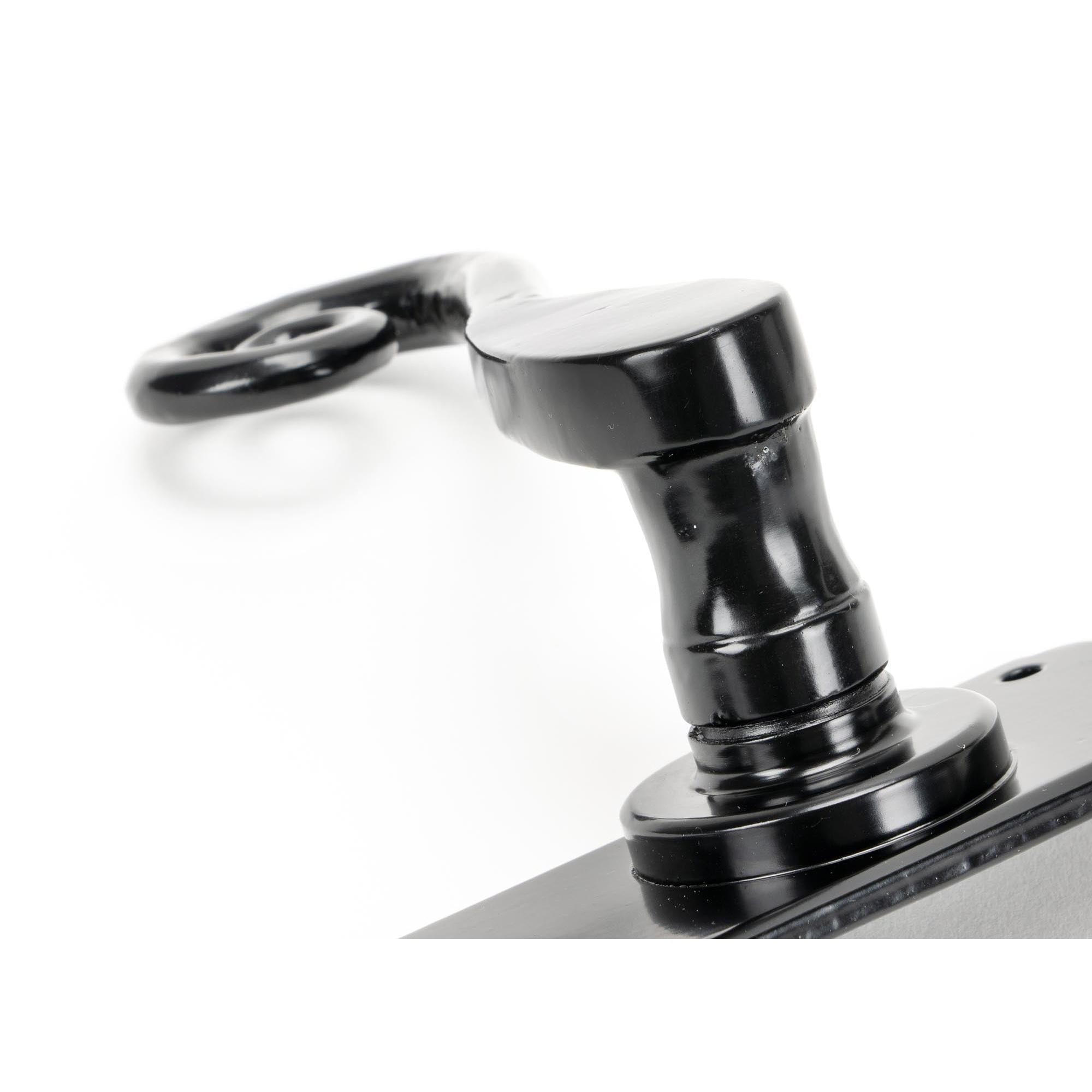 Black Monkeytail Lever Euro Lock Set | From The Anvil - Lever Euro - From The Anvil - Yester Home