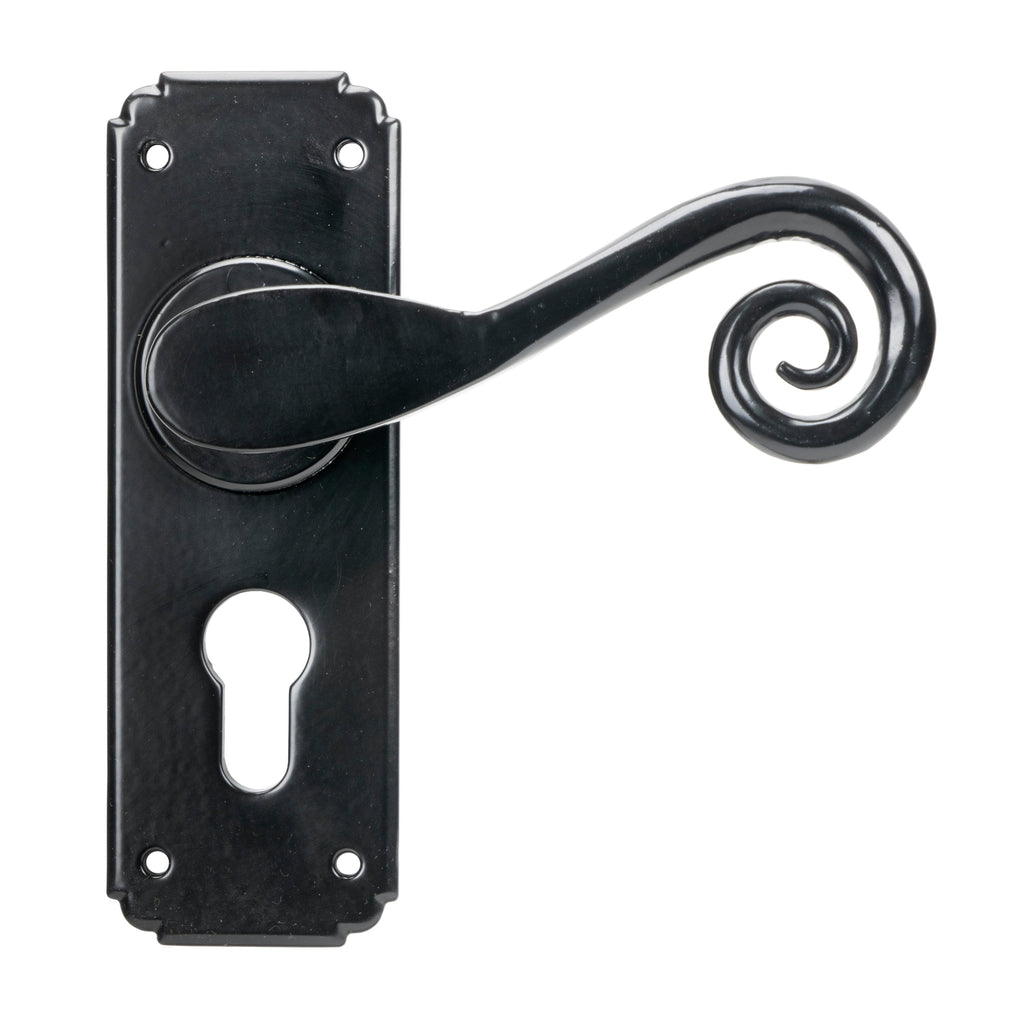 Black Monkeytail Lever Euro Lock Set | From The Anvil-Lever Euro-Yester Home