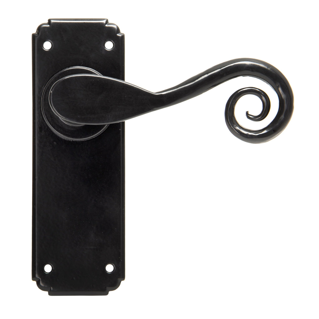Black Monkeytail Lever Latch Set | From The Anvil-Lever Latch-Yester Home