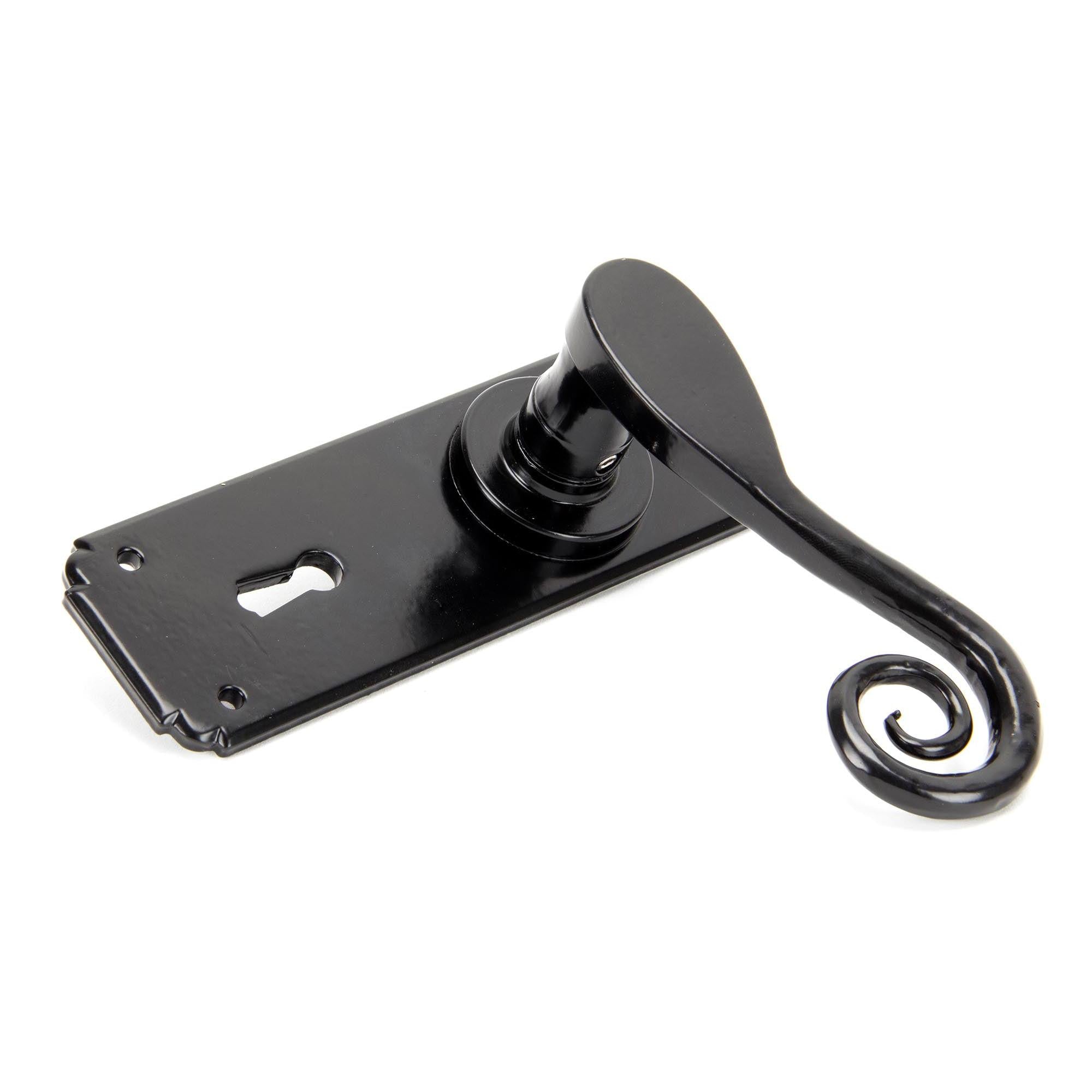 Black Monkeytail Lever Lock Set | From The Anvil - Lever Lock - From The Anvil - Yester Home
