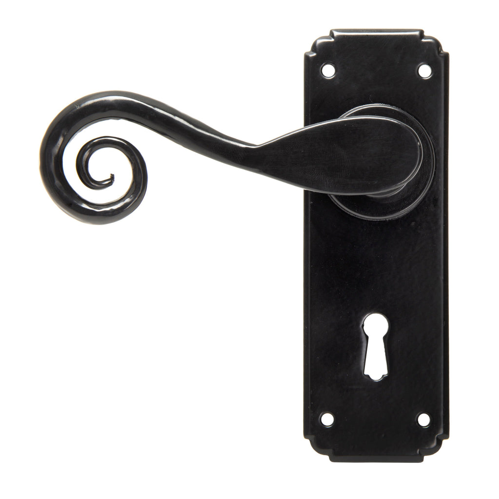 Black Monkeytail Lever Lock Set | From The Anvil-Lever Lock-Yester Home