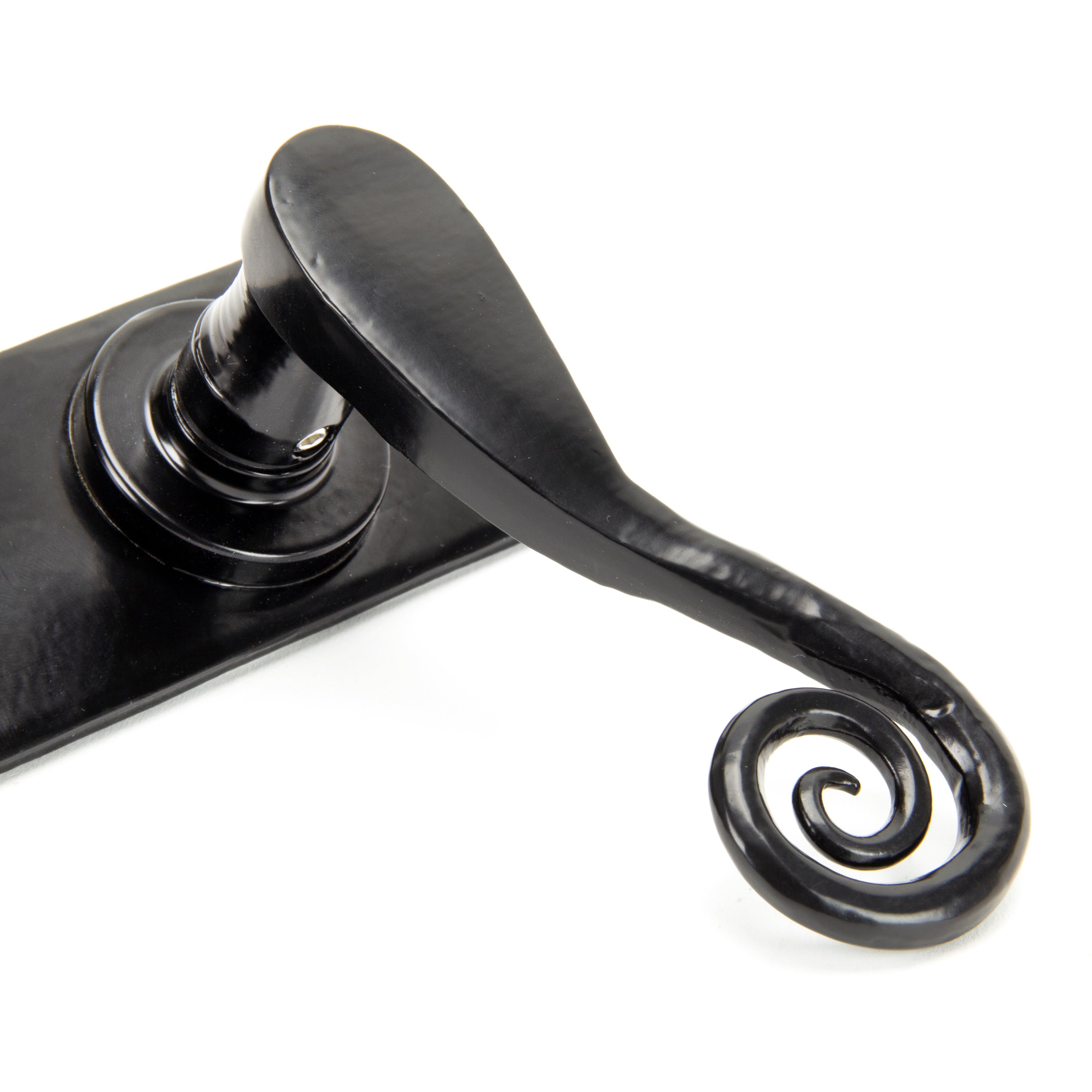 Black Monkeytail Lever Lock Set | From The Anvil-Lever Lock-Yester Home