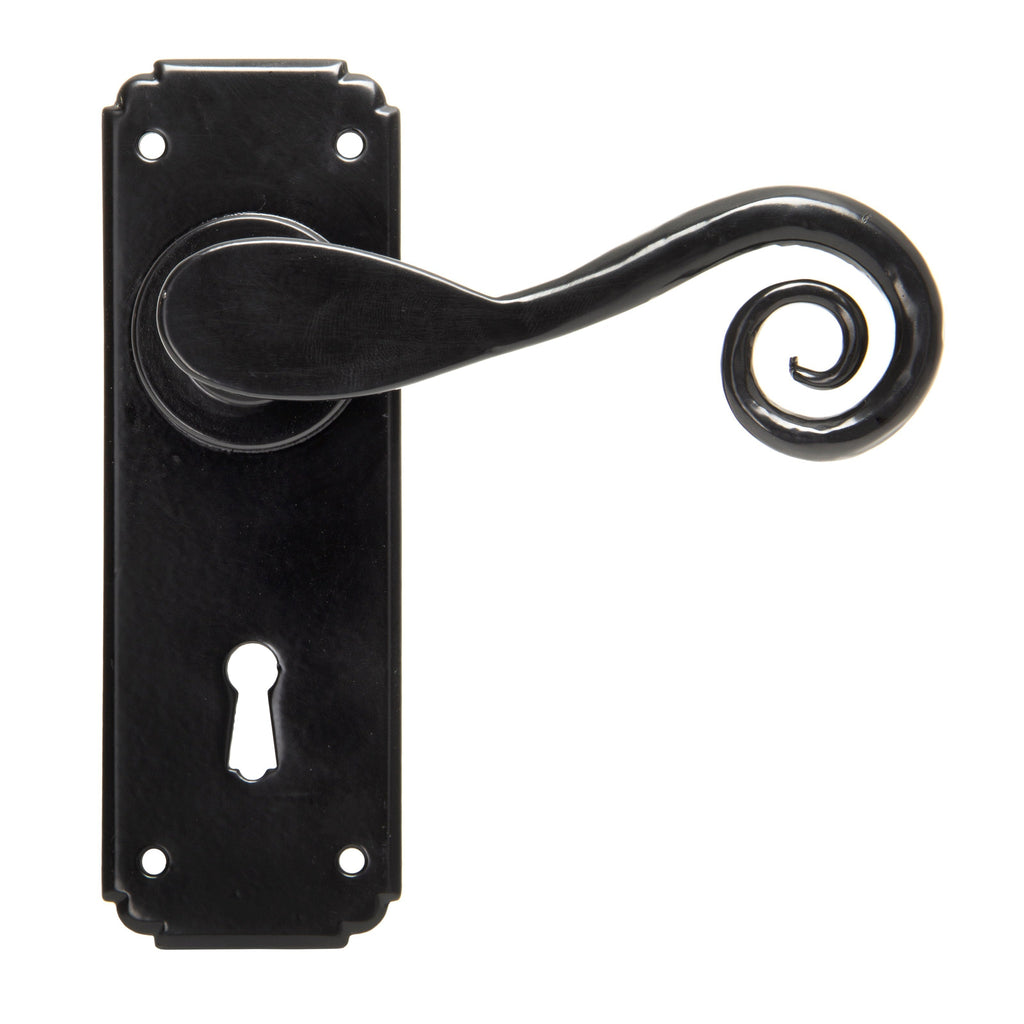 Black Monkeytail Lever Lock Set | From The Anvil-Lever Lock-Yester Home
