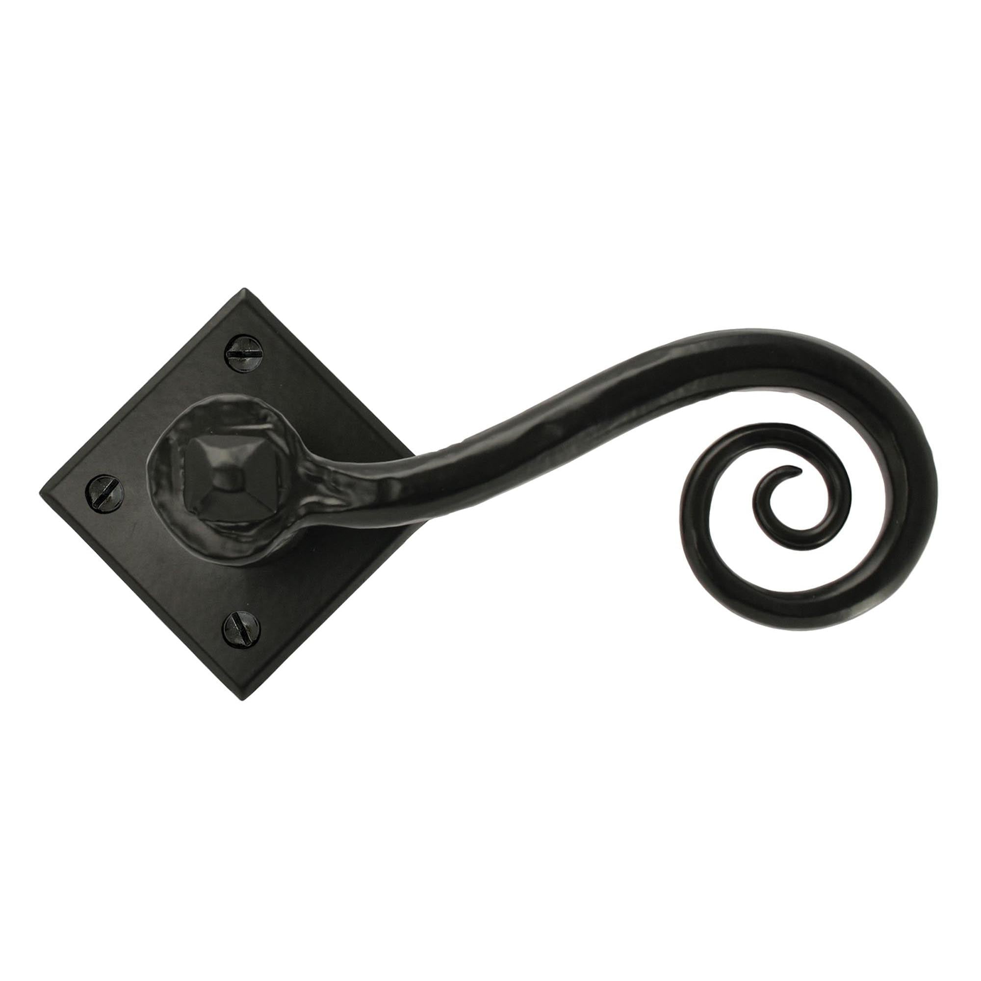 Black Monkeytail Lever on Rose Set (Diamond) | From The Anvil - Lever on Rose - From The Anvil - Yester Home