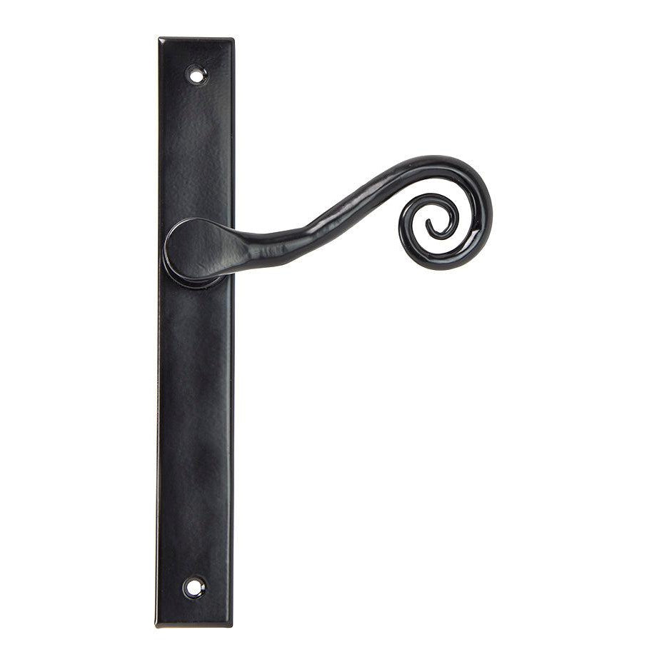 Black Monkeytail Slimline Lever Espag. Latch Set - LH | From The Anvil-Espagnolette-Yester Home