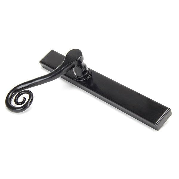 Black Monkeytail Slimline Lever Espag. Latch Set - LH | From The Anvil-Espagnolette-Yester Home