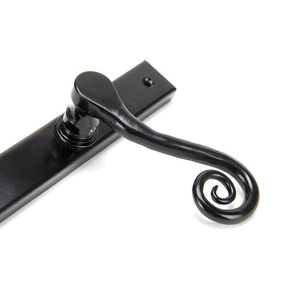 Black Monkeytail Slimline Lever Espag. Latch Set - LH | From The Anvil-Espagnolette-Yester Home
