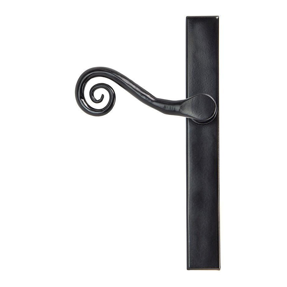 Black Monkeytail Slimline Lever Espag. Latch Set - LH | From The Anvil-Espagnolette-Yester Home