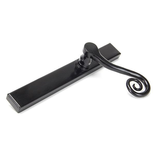 Black Monkeytail Slimline Lever Espag. Latch Set - RH | From The Anvil-Espagnolette-Yester Home