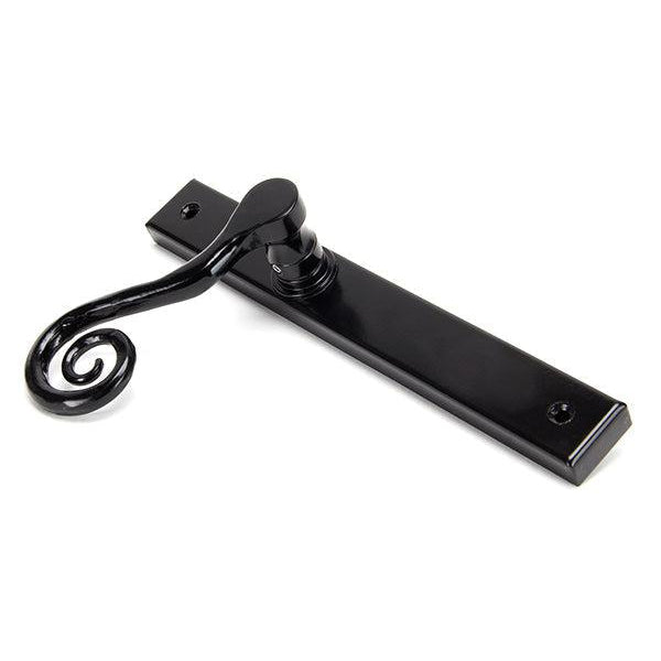 Black Monkeytail Slimline Lever Espag. Latch Set - RH | From The Anvil-Espagnolette-Yester Home