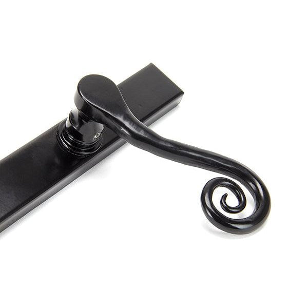 Black Monkeytail Slimline Lever Espag. Latch Set - RH | From The Anvil-Espagnolette-Yester Home