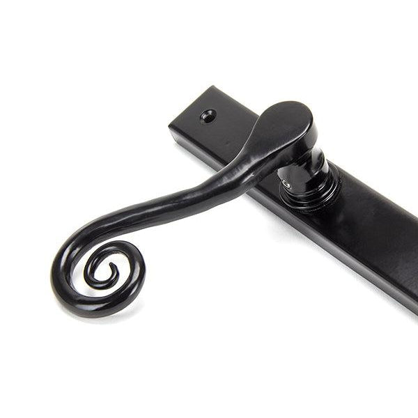 Black Monkeytail Slimline Lever Espag. Latch Set - RH | From The Anvil-Espagnolette-Yester Home