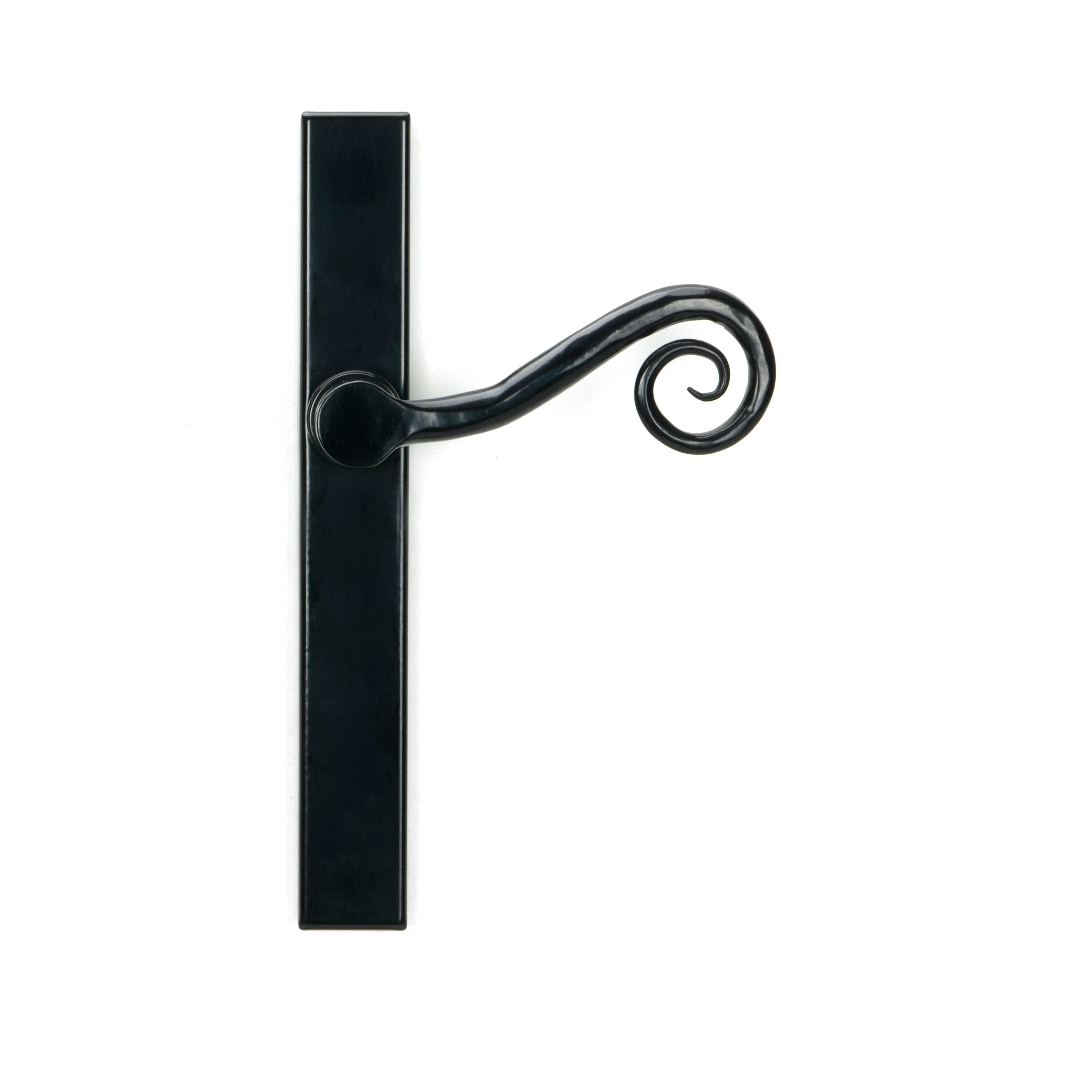 Black Monkeytail Slimline Lever Espag. Latch Set - RH | From The Anvil-Espagnolette-Yester Home