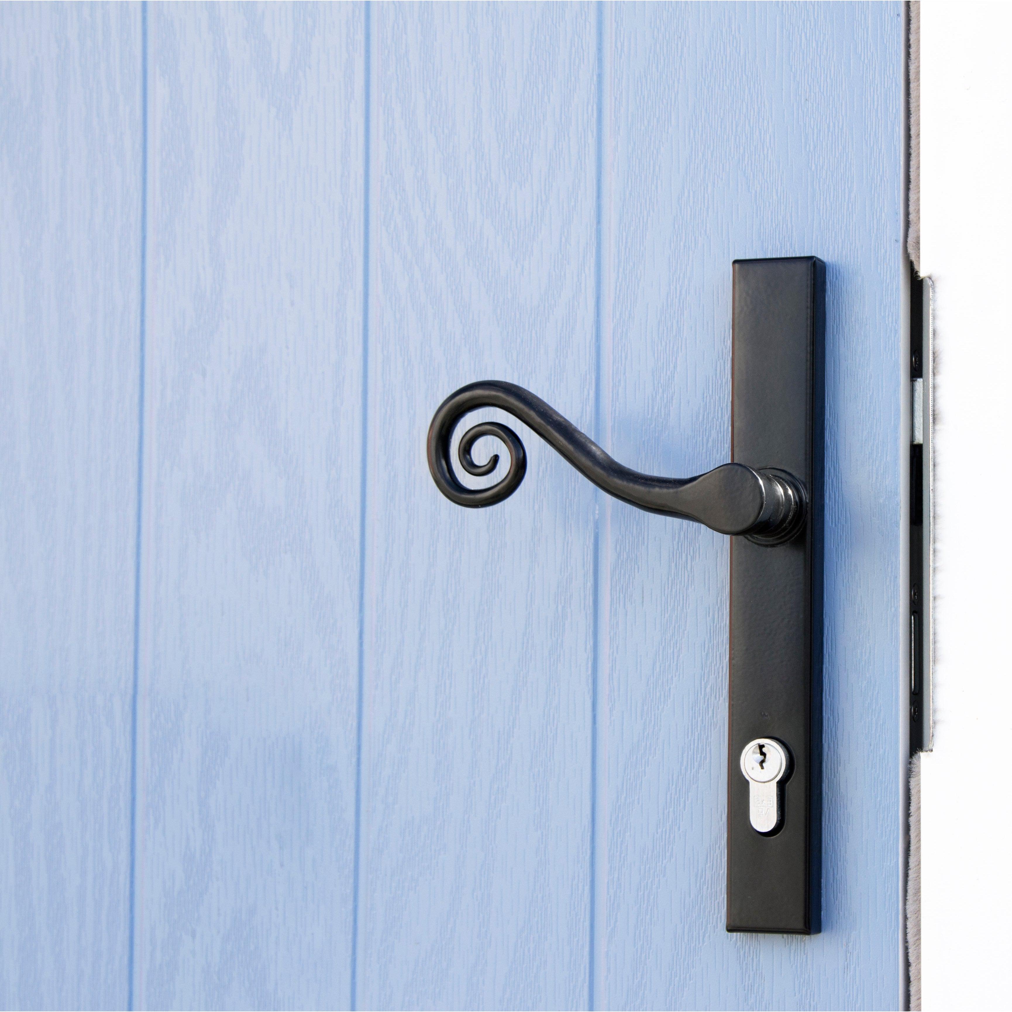 Black Monkeytail Slimline Lever Espag. Lock Set - LH | From The Anvil-Espagnolette-Yester Home