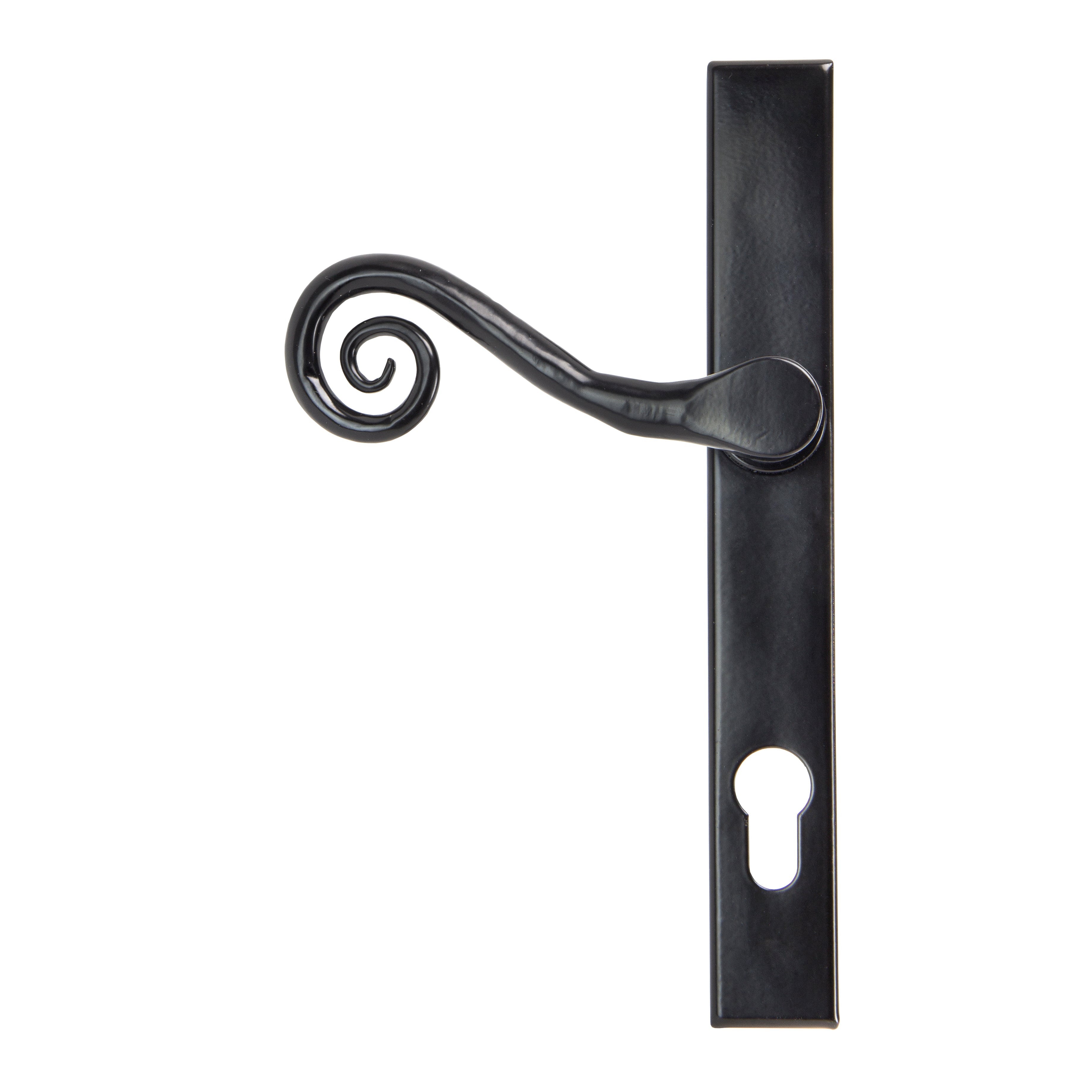 Black Monkeytail Slimline Lever Espag. Lock Set - LH | From The Anvil-Espagnolette-Yester Home