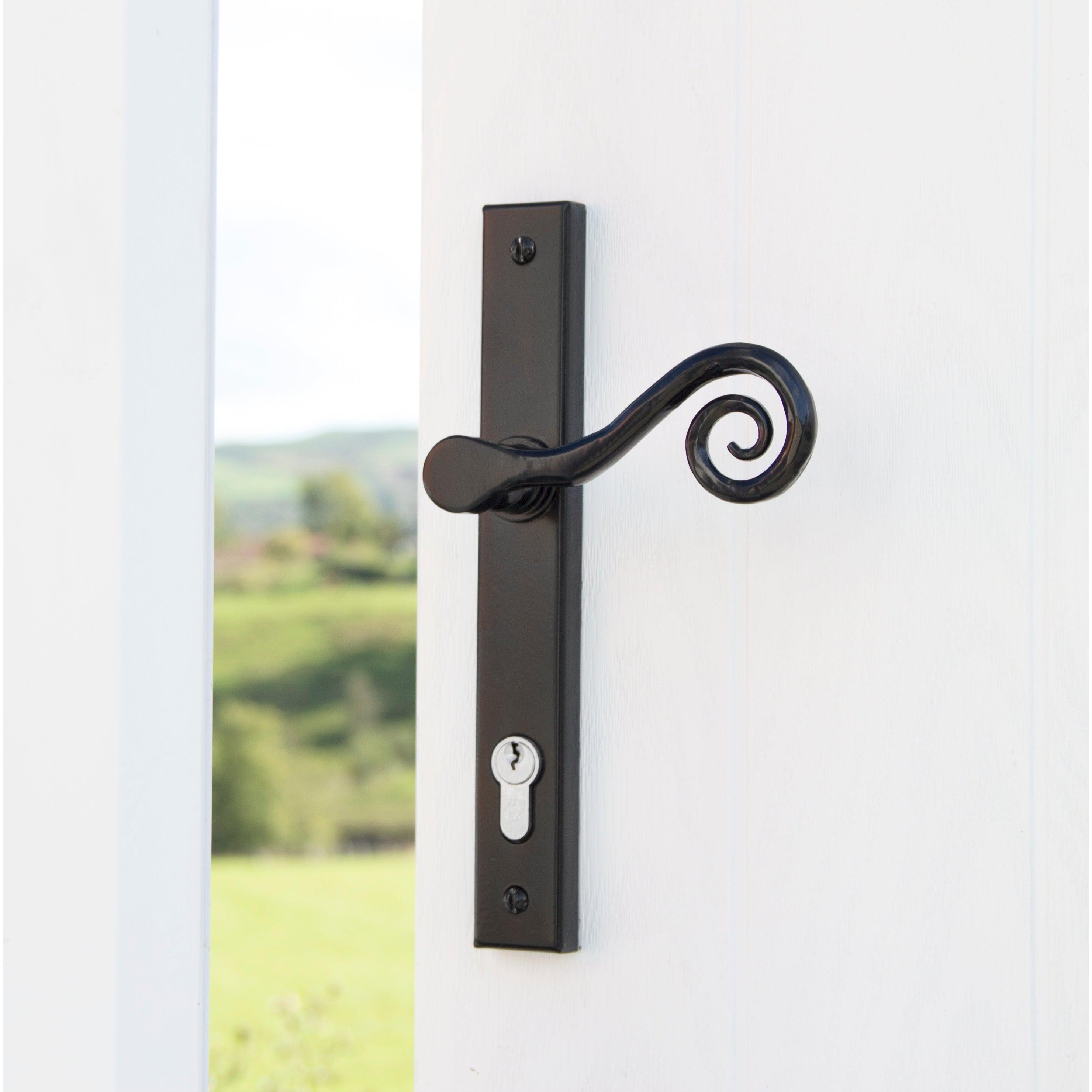 Black Monkeytail Slimline Lever Espag. Lock Set - RH | From The Anvil-Espagnolette-Yester Home