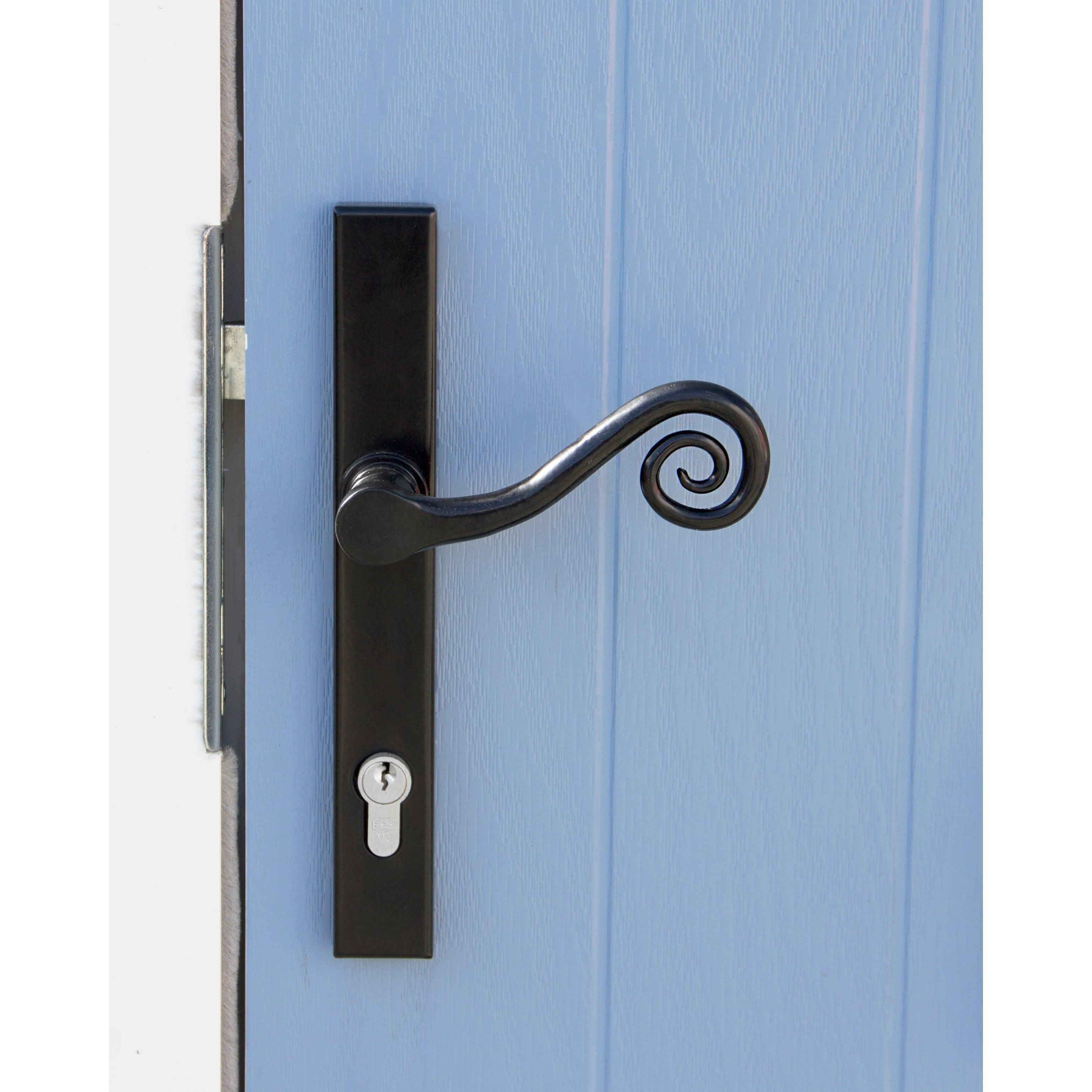 Black Monkeytail Slimline Lever Espag. Lock Set - RH | From The Anvil-Espagnolette-Yester Home