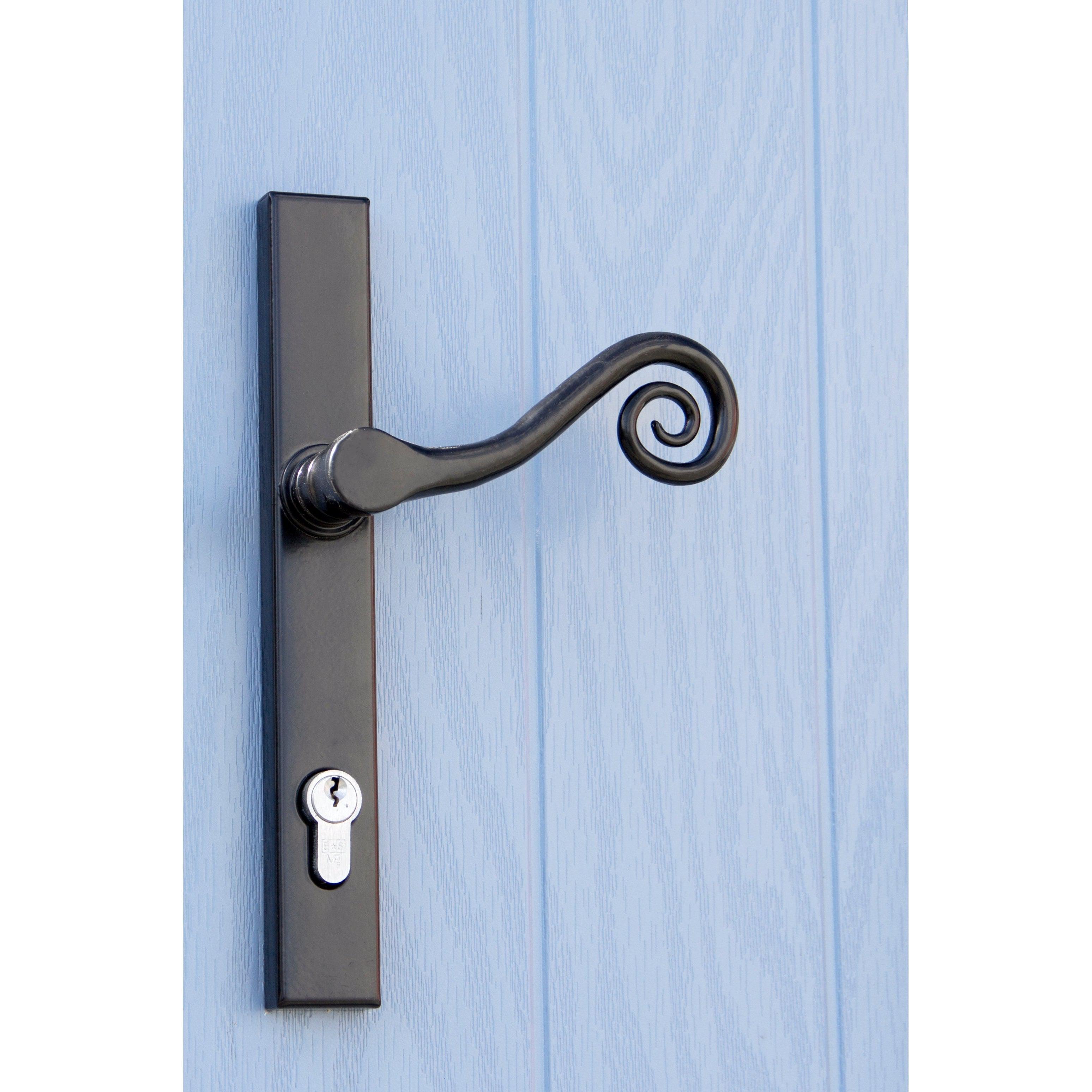 Black Monkeytail Slimline Lever Espag. Lock Set - RH | From The Anvil-Espagnolette-Yester Home