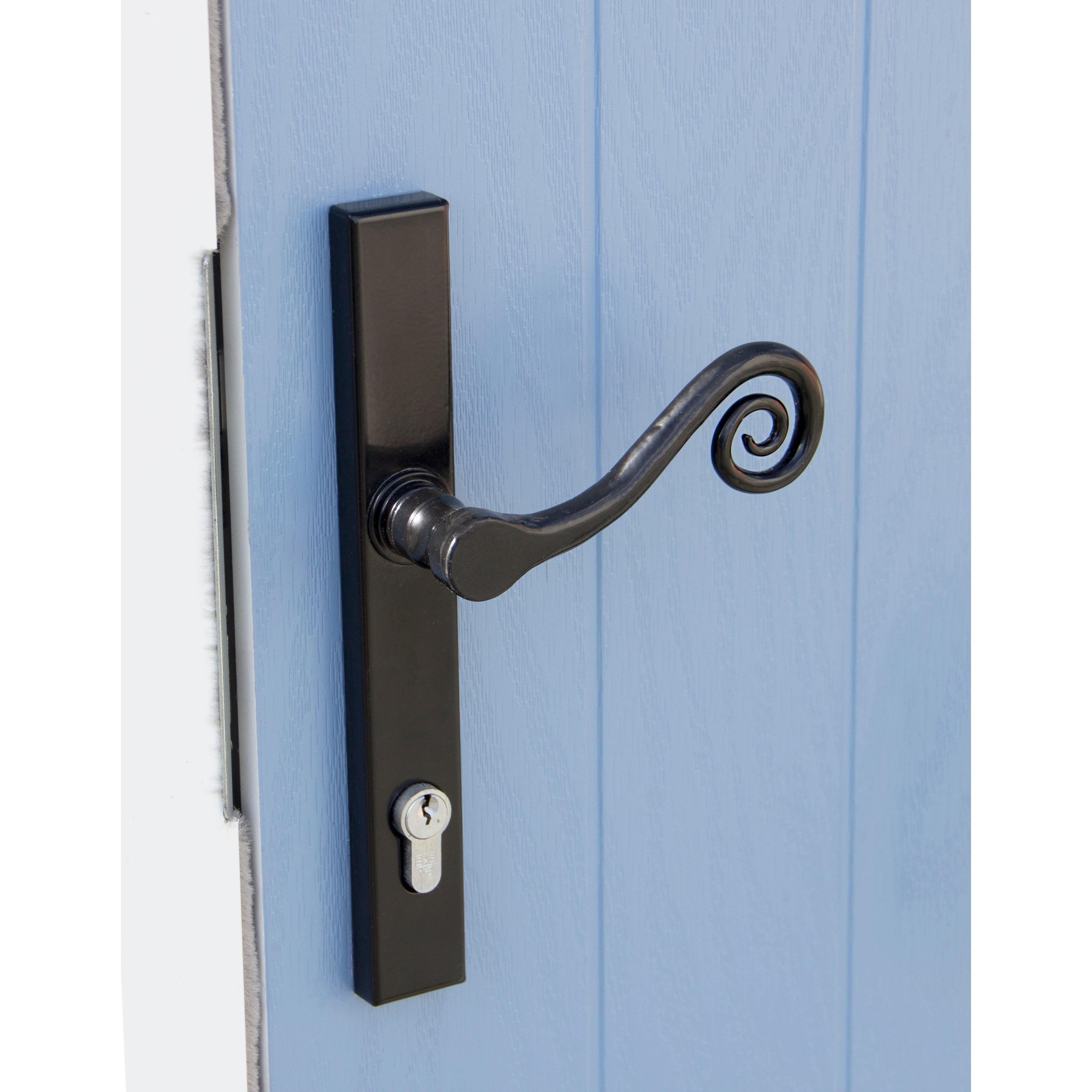 Black Monkeytail Slimline Lever Espag. Lock Set - RH | From The Anvil-Espagnolette-Yester Home