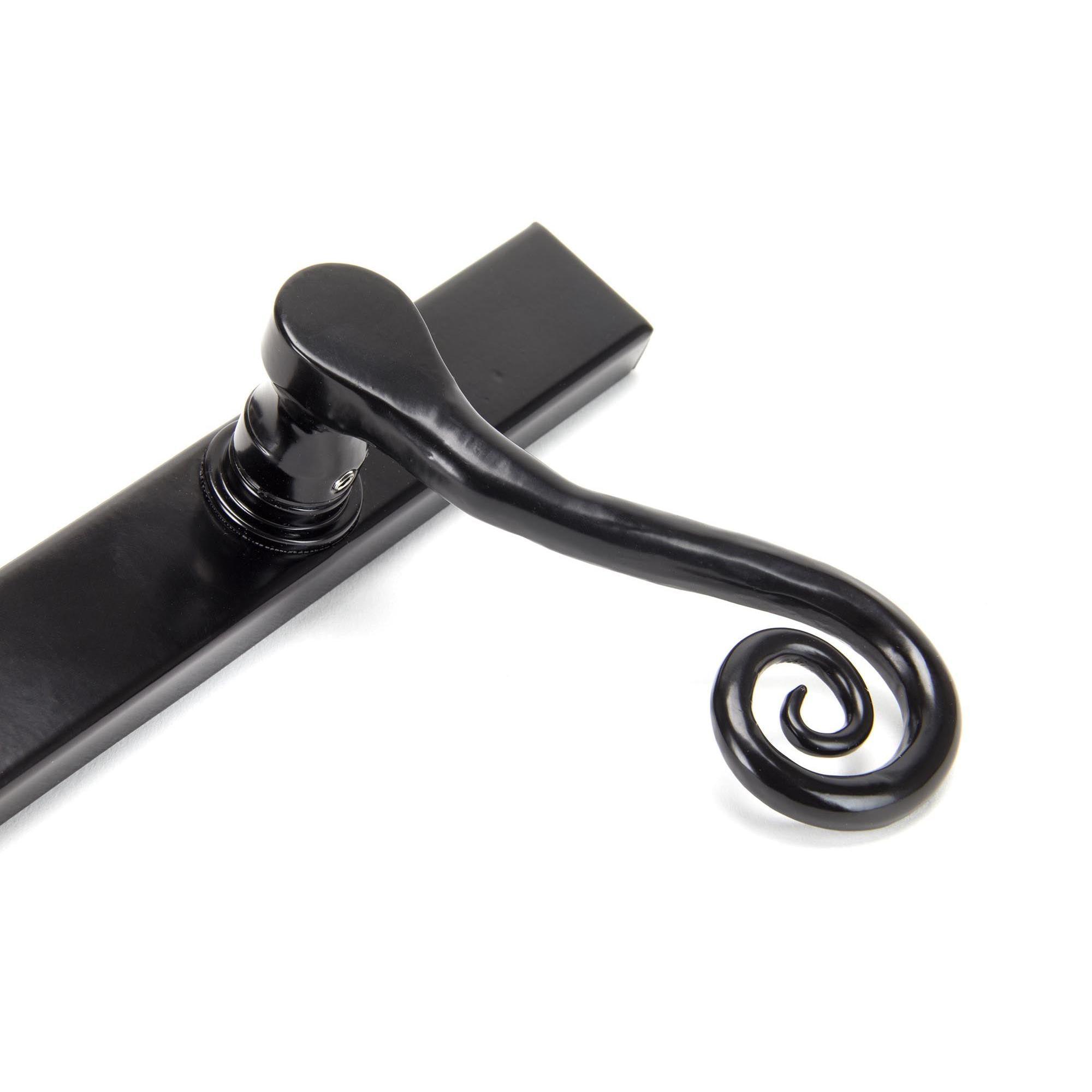 Black Monkeytail Slimline Lever Espag. Lock Set - RH | From The Anvil - Espagnolette - From The Anvil - Yester Home