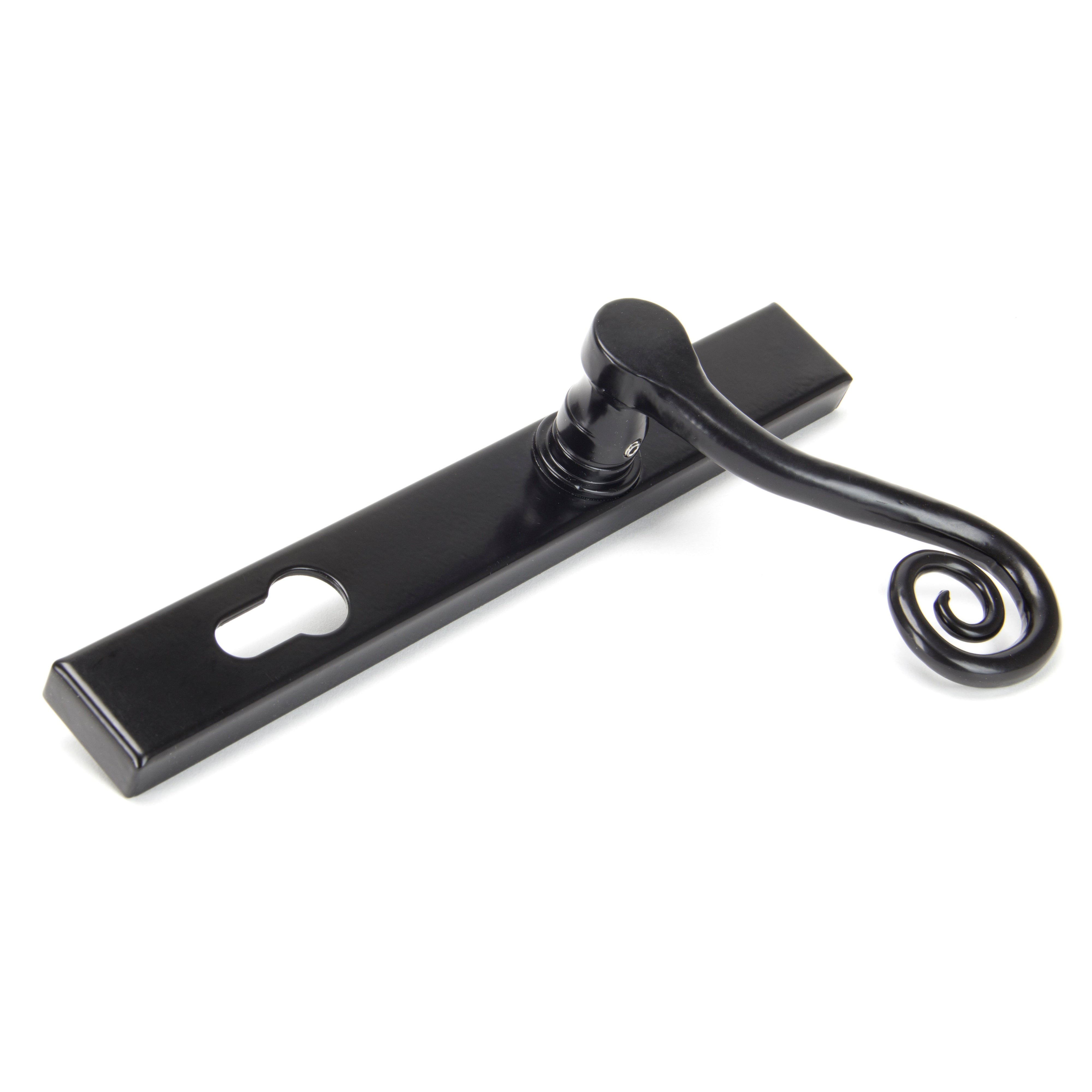 Black Monkeytail Slimline Lever Espag. Lock Set - RH | From The Anvil-Espagnolette-Yester Home