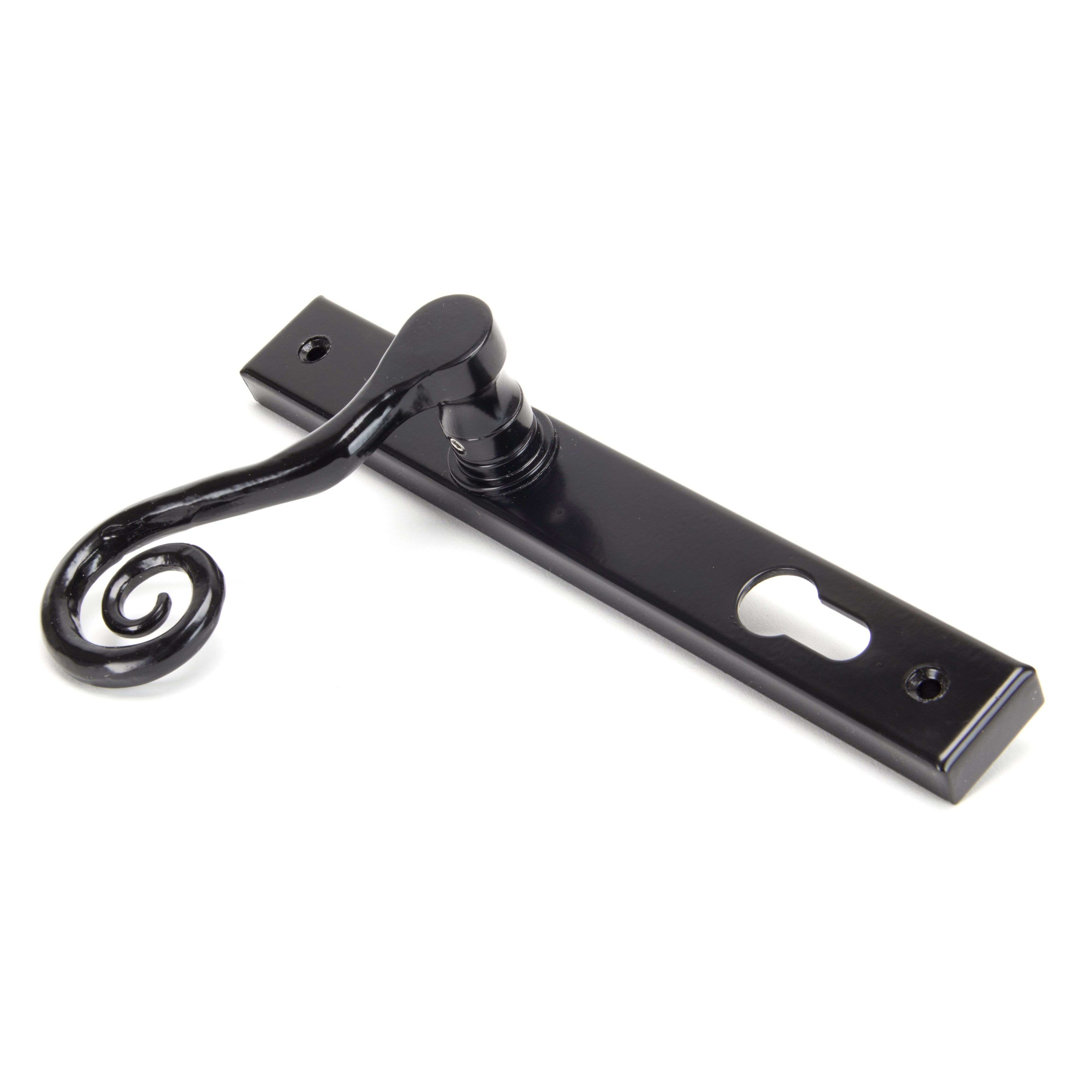 Black Monkeytail Slimline Lever Espag. Lock Set - RH | From The Anvil-Espagnolette-Yester Home