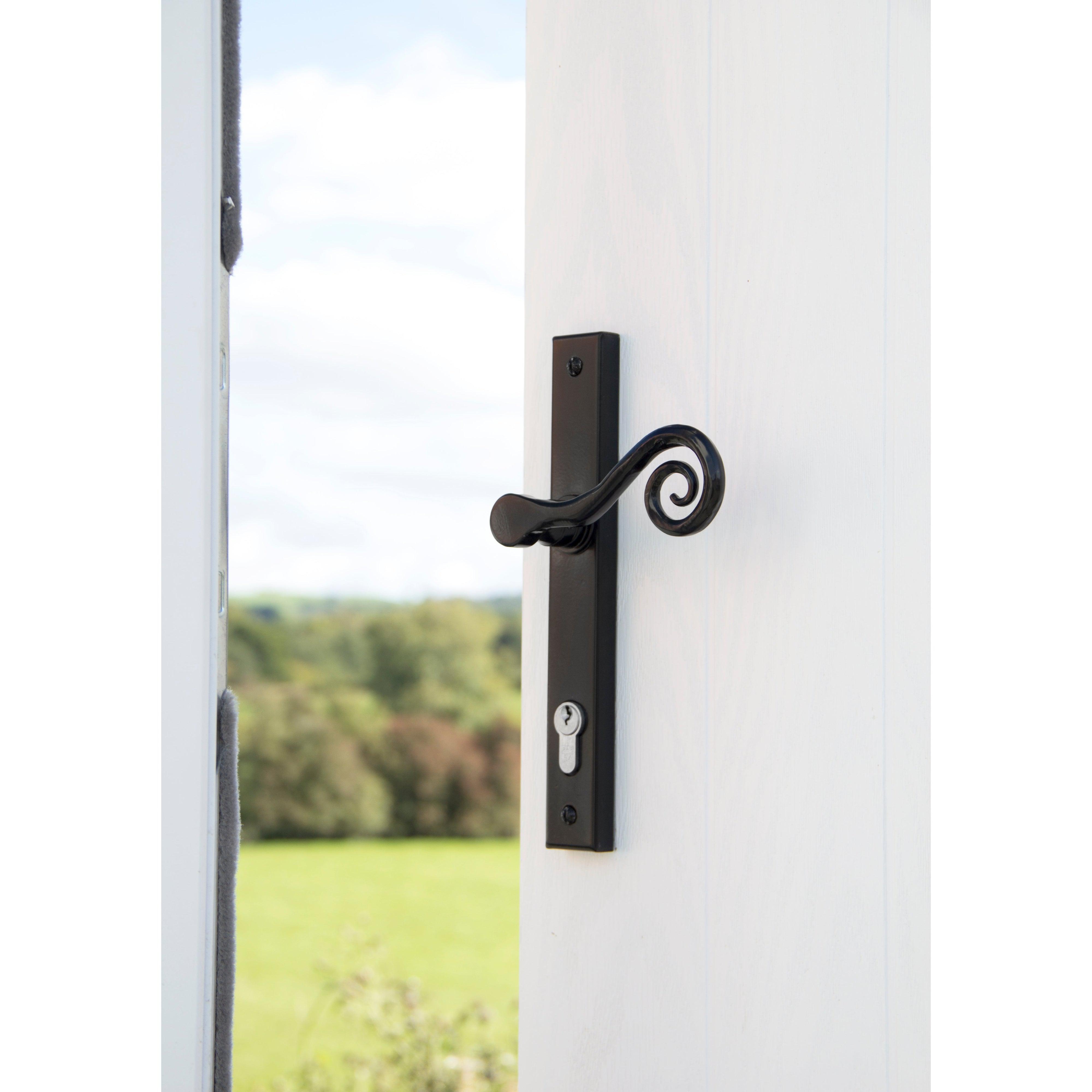 Black Monkeytail Slimline Lever Espag. Lock Set - RH | From The Anvil-Espagnolette-Yester Home