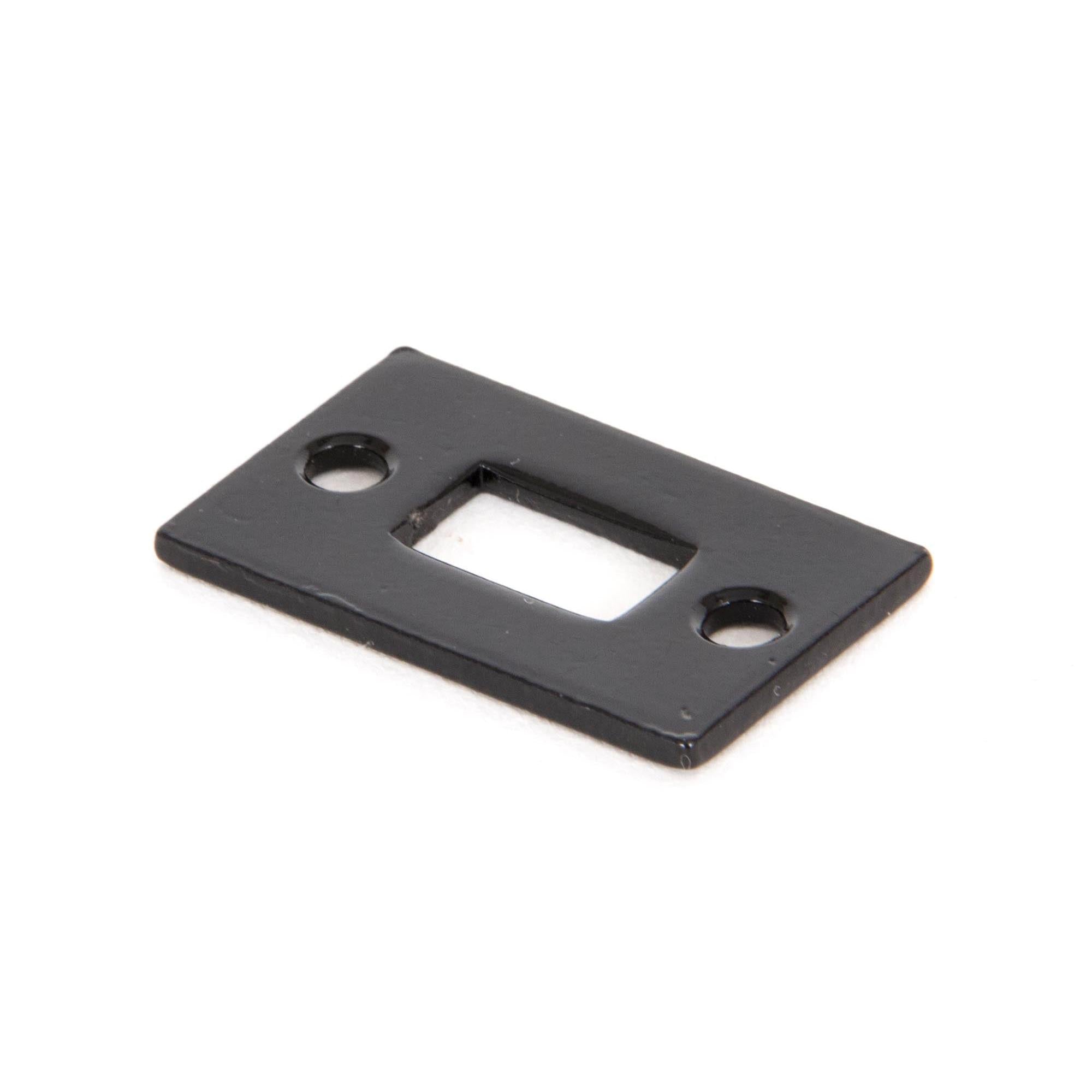 Black Mortice Plate for 4" Cranked Bolt | From The Anvil - Bolt Accessories - From The Anvil - Yester Home