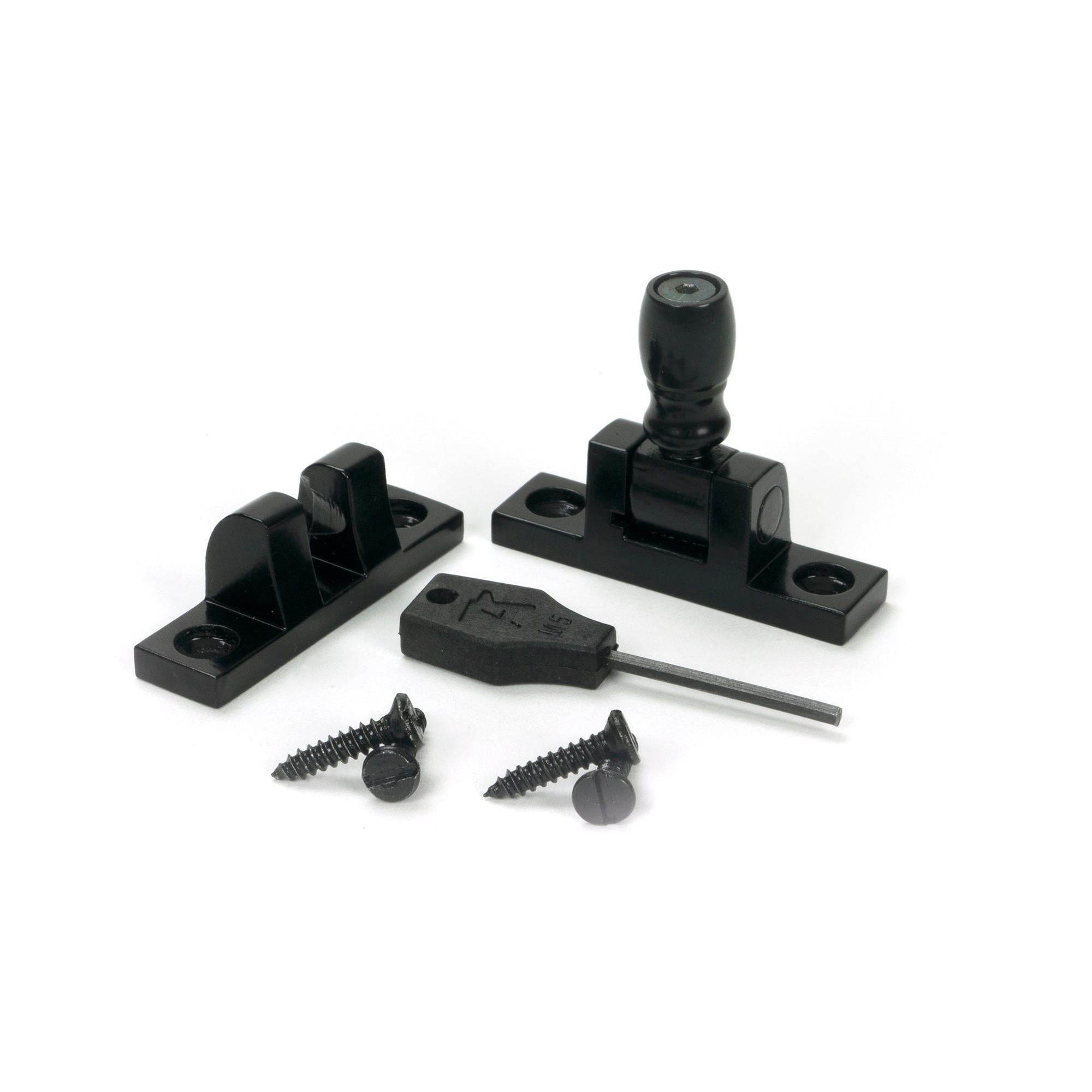 Black Mushroom Brighton Fastener - Narrow (Square) - Brighton Fasteners - From The Anvil - Yester Home