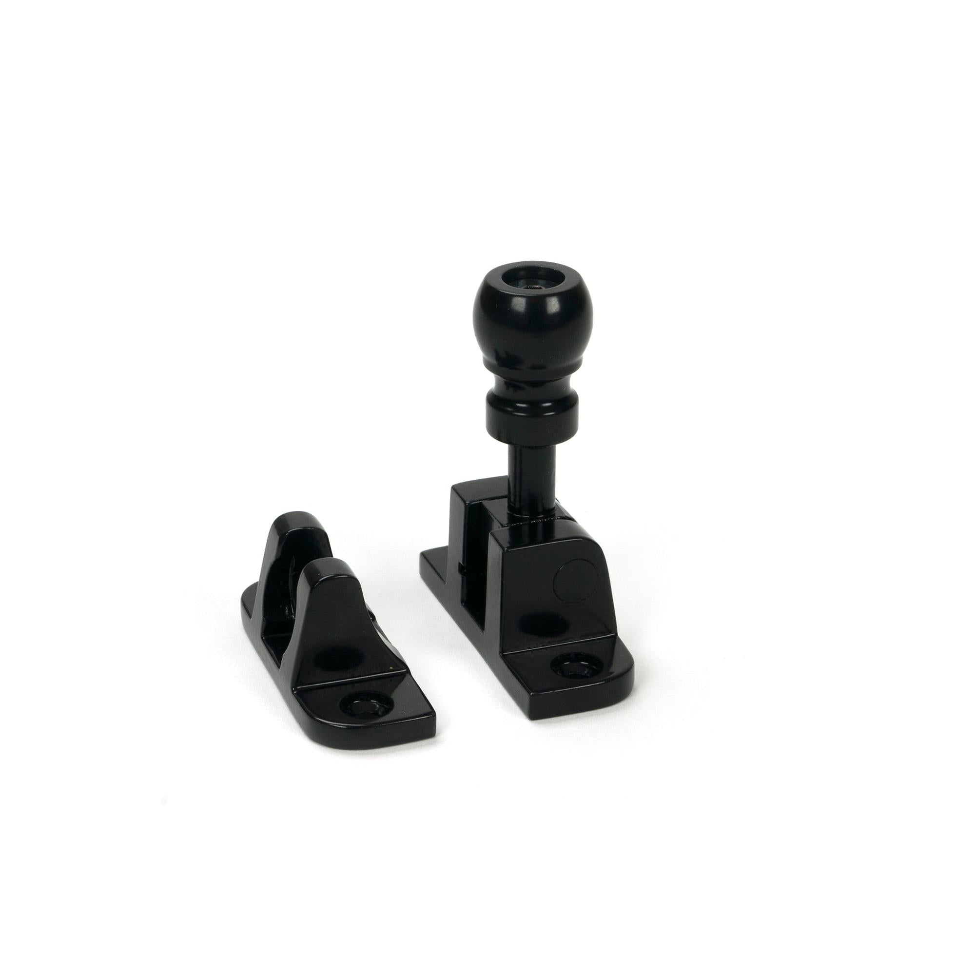 Black Mushroom Brighton Fastener (Radiused) - Brighton Fasteners - From The Anvil - Yester Home