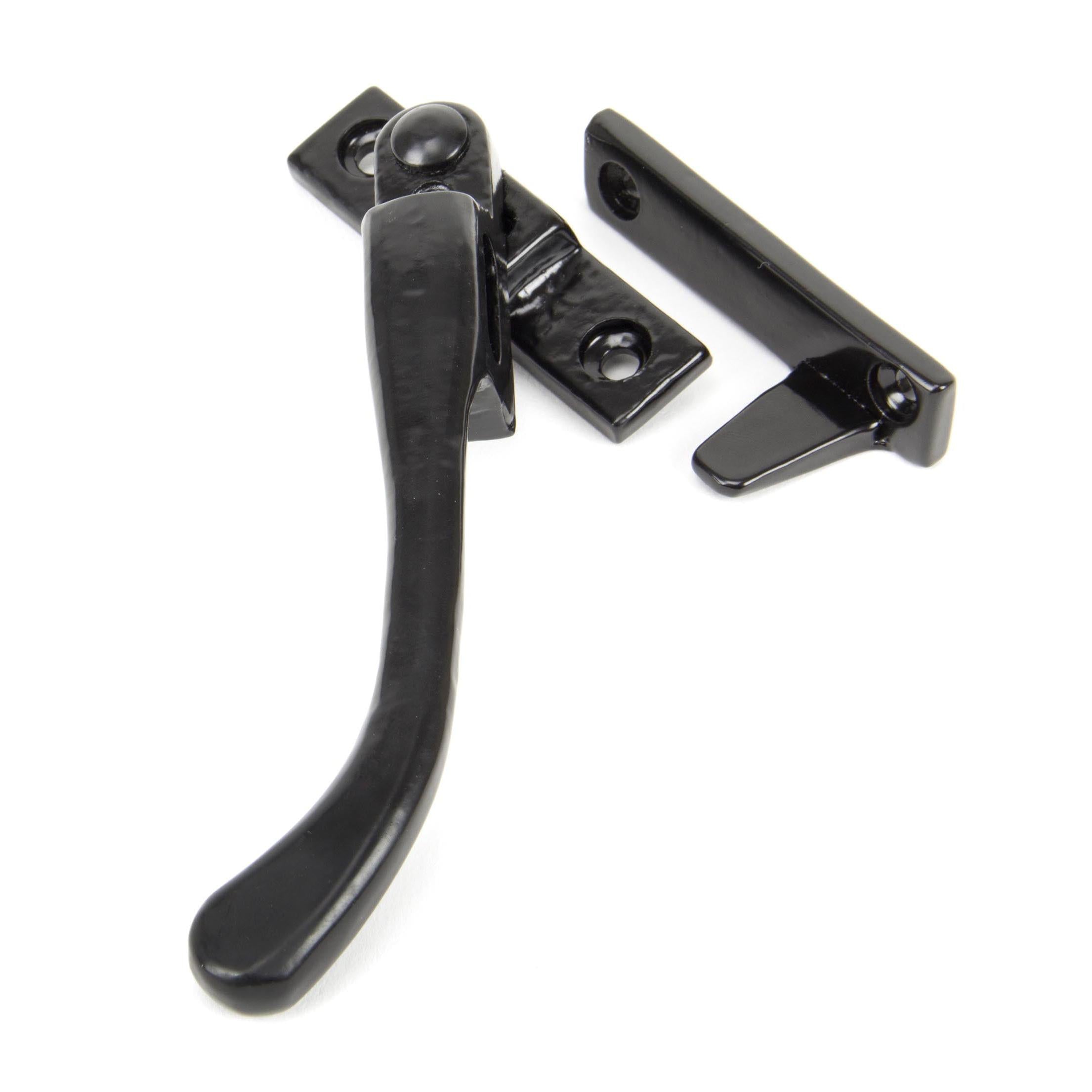 Black Night-Vent Locking Peardrop Fastener - LH | From The Anvil - Night-Vent Fasteners - From The Anvil - Yester Home