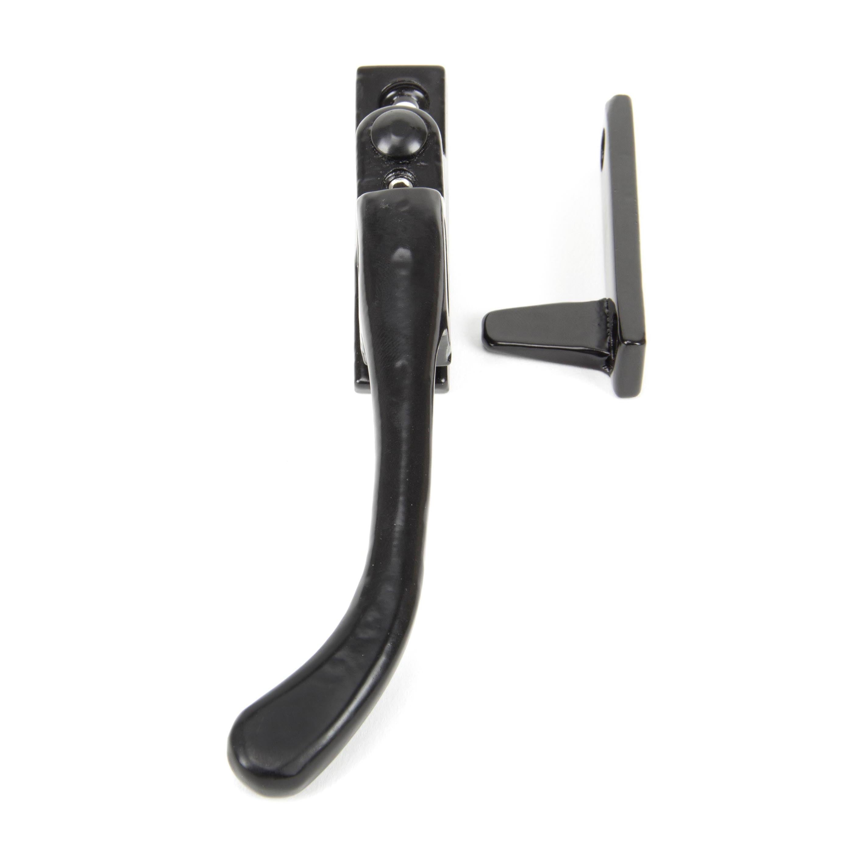 Black Night-Vent Locking Peardrop Fastener - LH | From The Anvil - Night-Vent Fasteners - From The Anvil - Yester Home