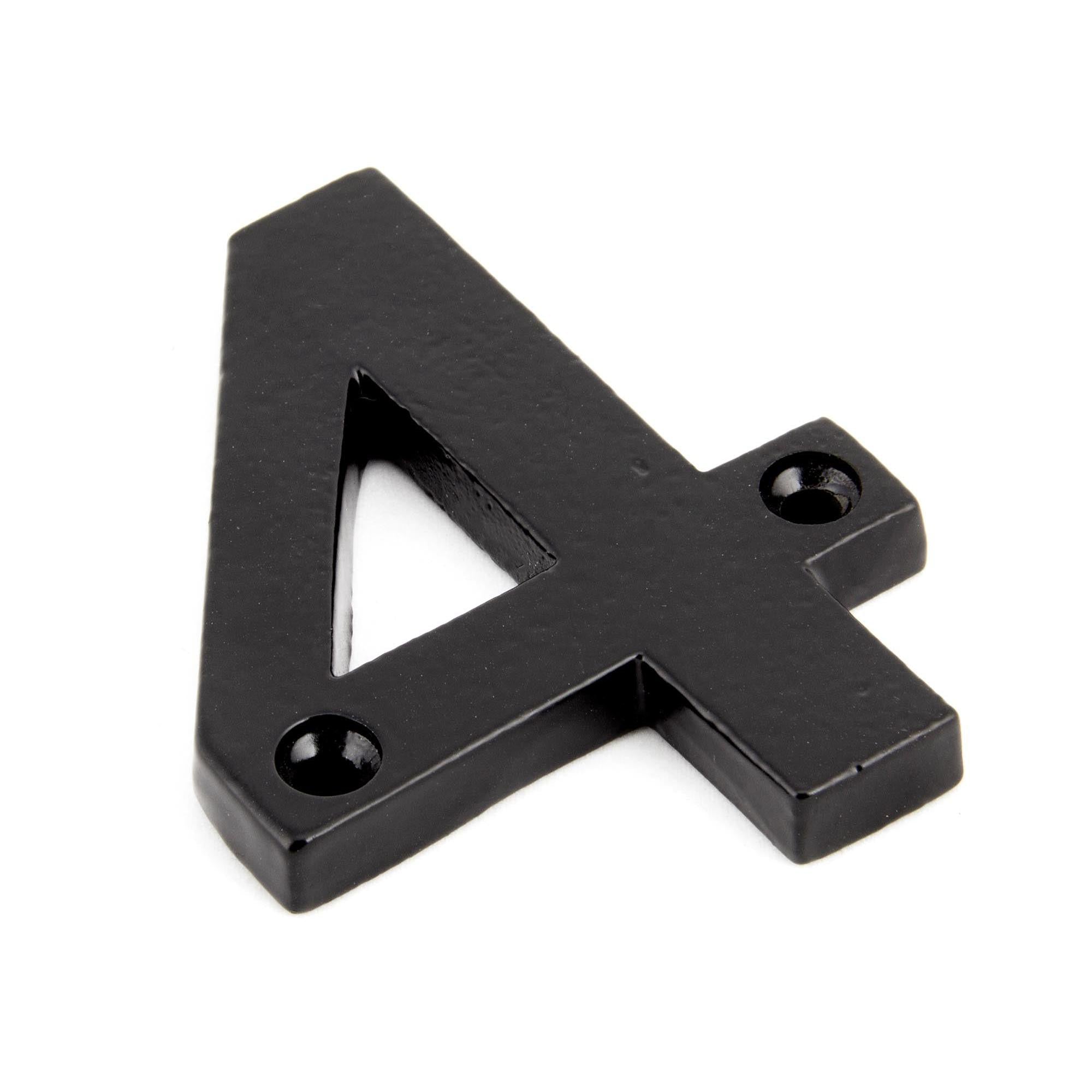 Black Numeral 4 | From The Anvil - Numerals - From The Anvil - Yester Home