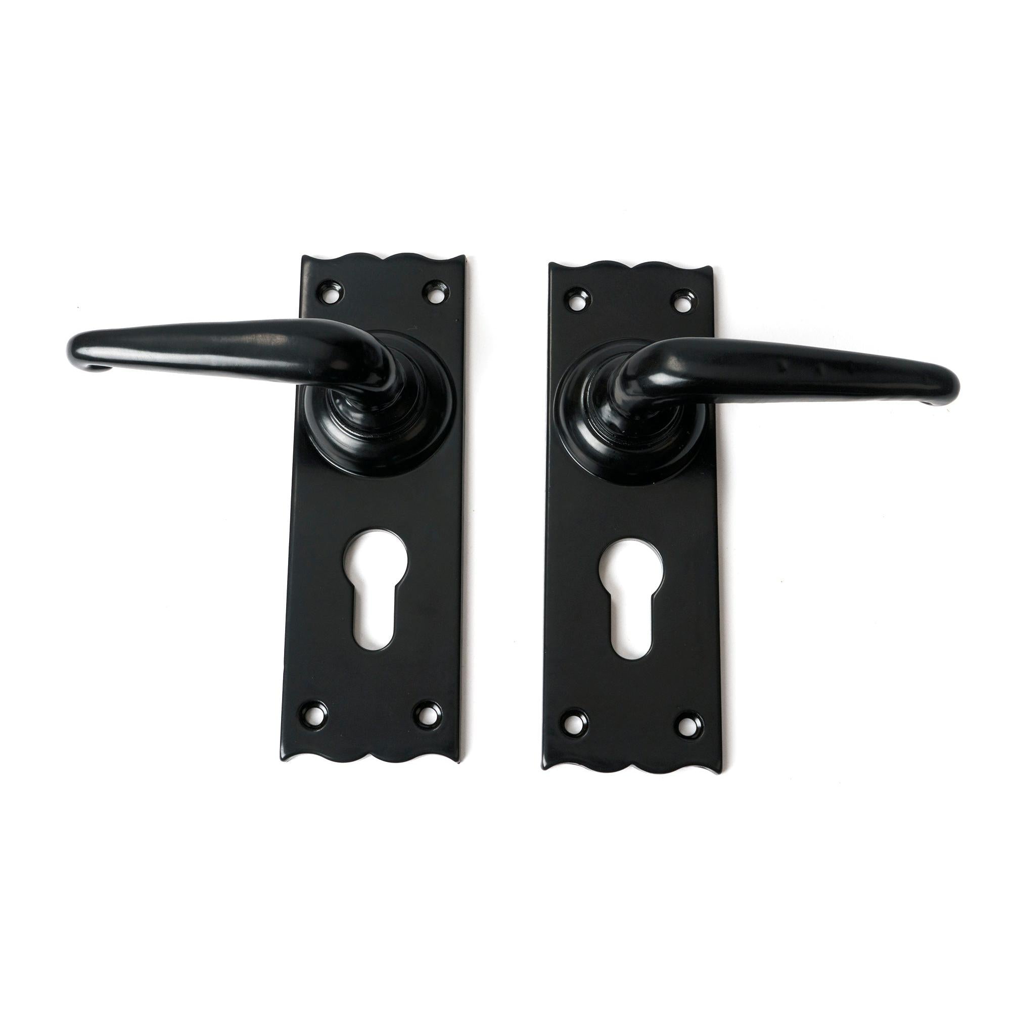 Black Oak Lever Euro Lock Set | From The Anvil - Lever Euro - From The Anvil - Yester Home