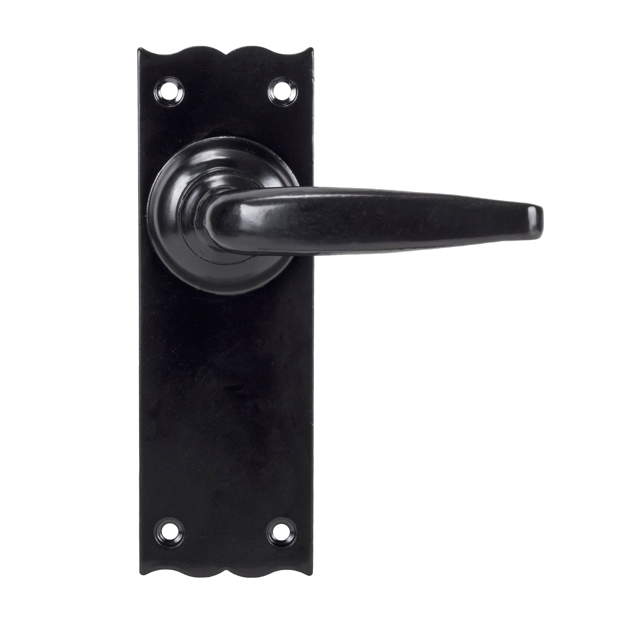 Black Oak Lever Latch Set | From The Anvil-Lever Latch-Yester Home