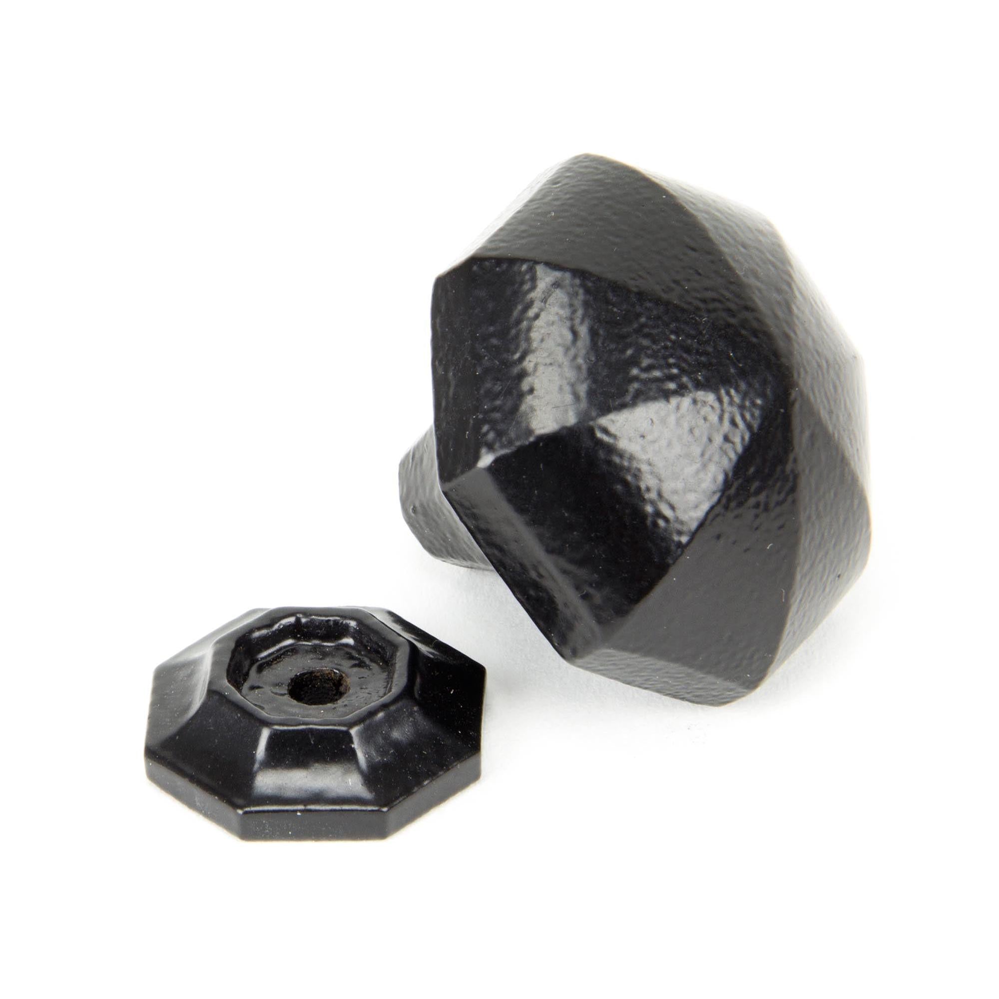 Black Octagonal Cabinet Knob - Large | From The Anvil - Cabinet Knobs - From The Anvil - Yester Home