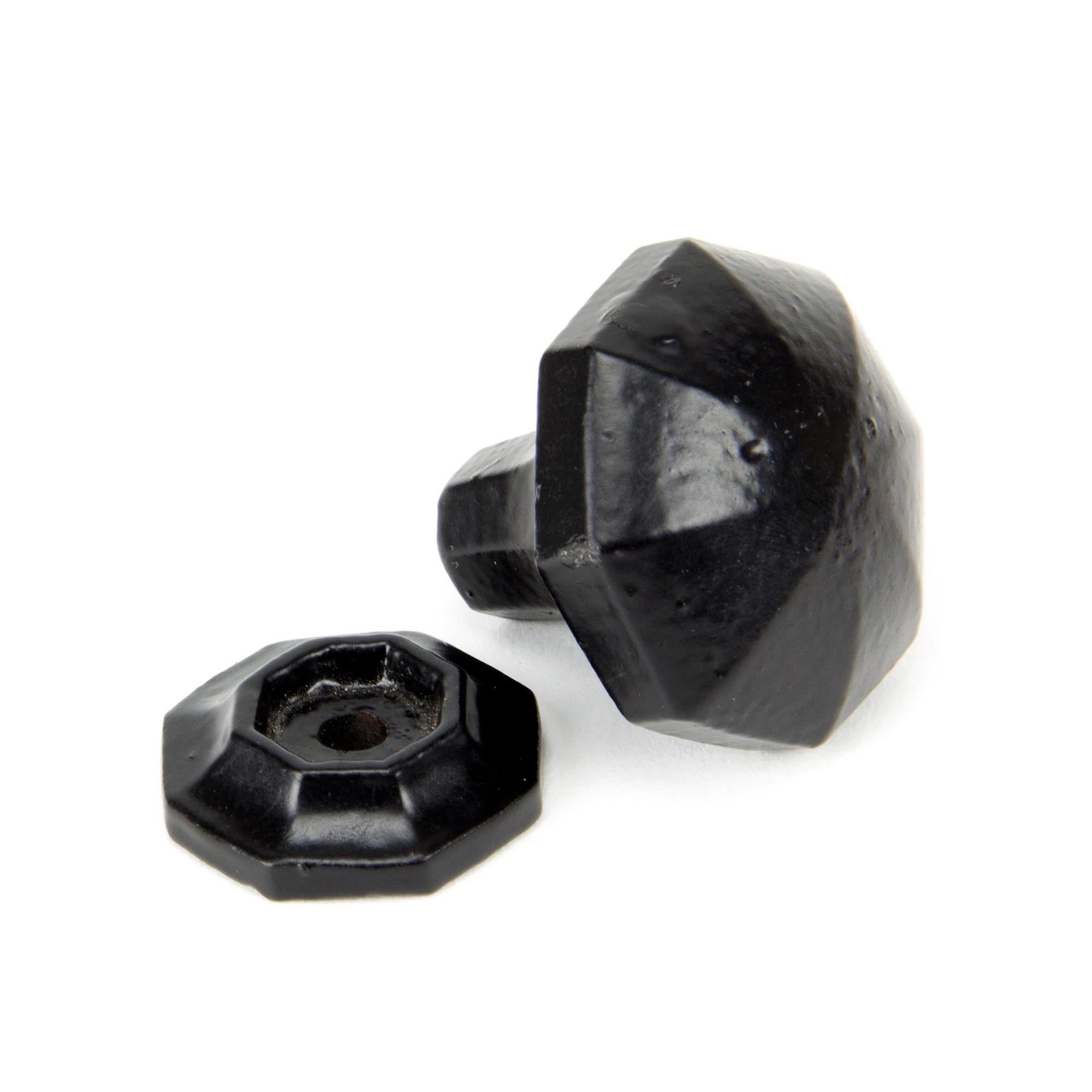Black Octagonal Cabinet Knob - Small | From The Anvil - Cabinet Knobs - From The Anvil - Yester Home