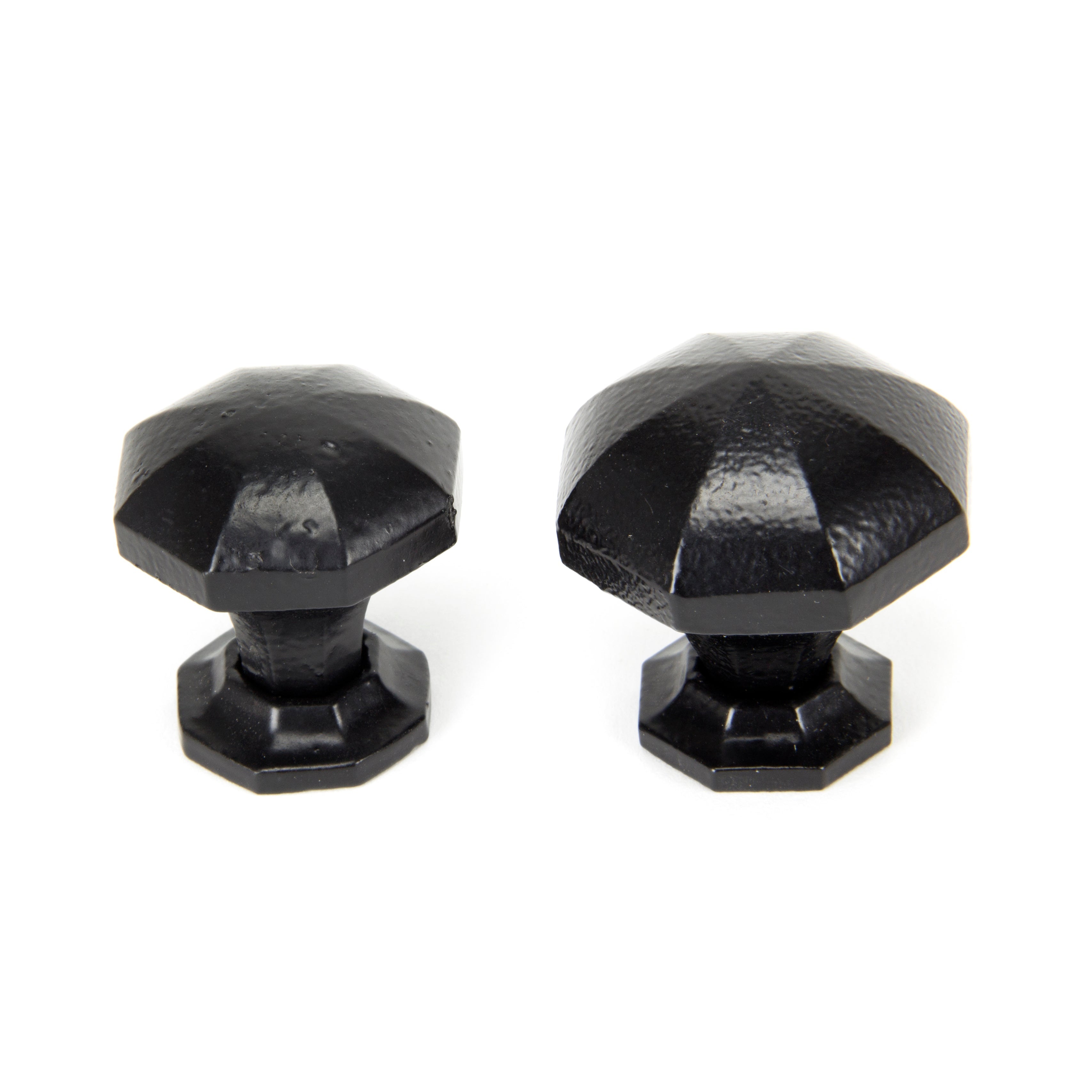 Black Octagonal Cabinet Knob - Small | From The Anvil-Cabinet Knobs-Yester Home