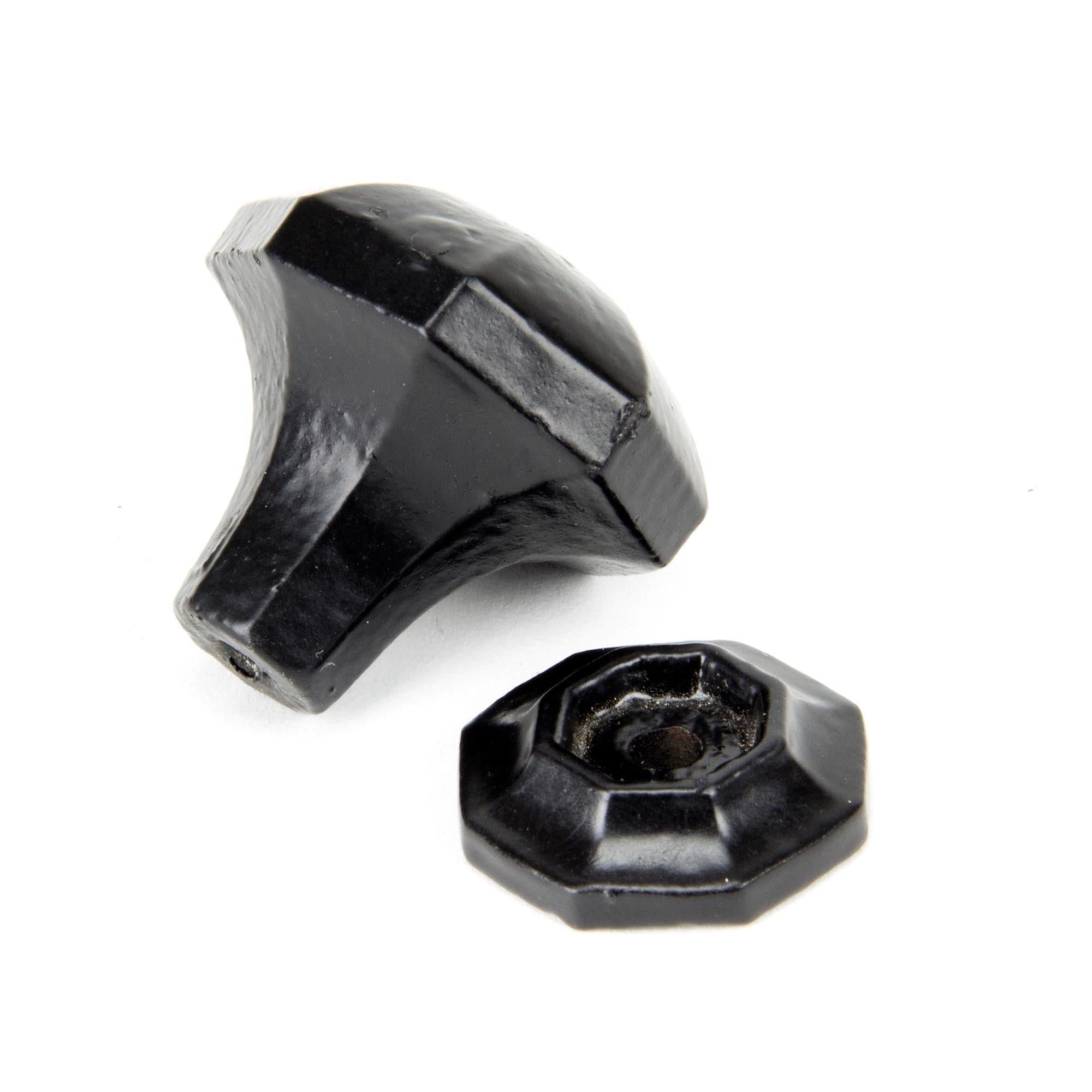Black Octagonal Cabinet Knob - Small | From The Anvil - Cabinet Knobs - From The Anvil - Yester Home