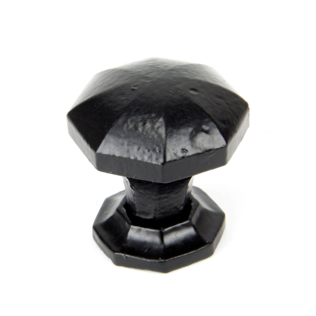 Black Octagonal Cabinet Knob - Small | From The Anvil-Cabinet Knobs-Yester Home
