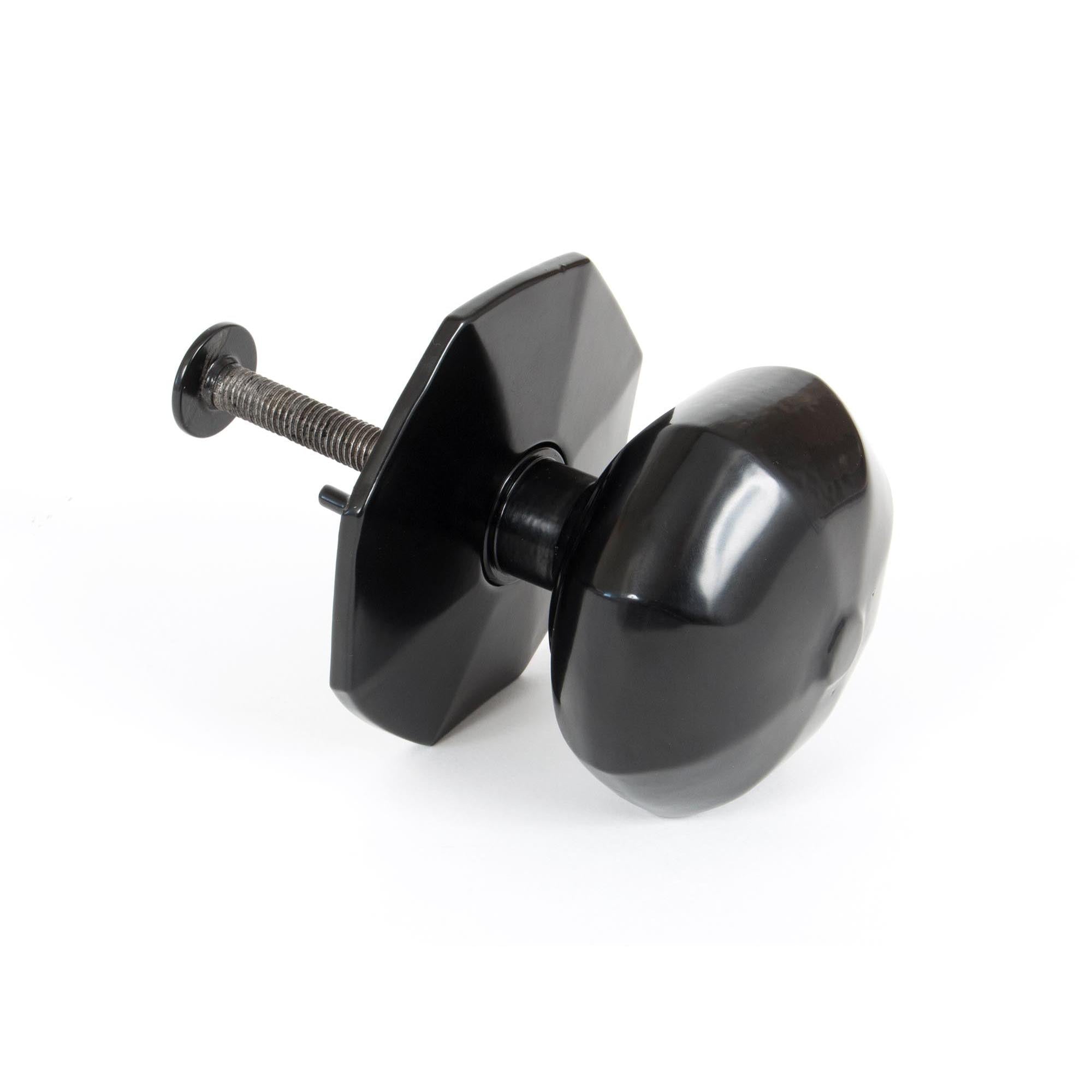 Black Octagonal Centre Door Knob | From The Anvil - Centre Door Knobs - From The Anvil - Yester Home