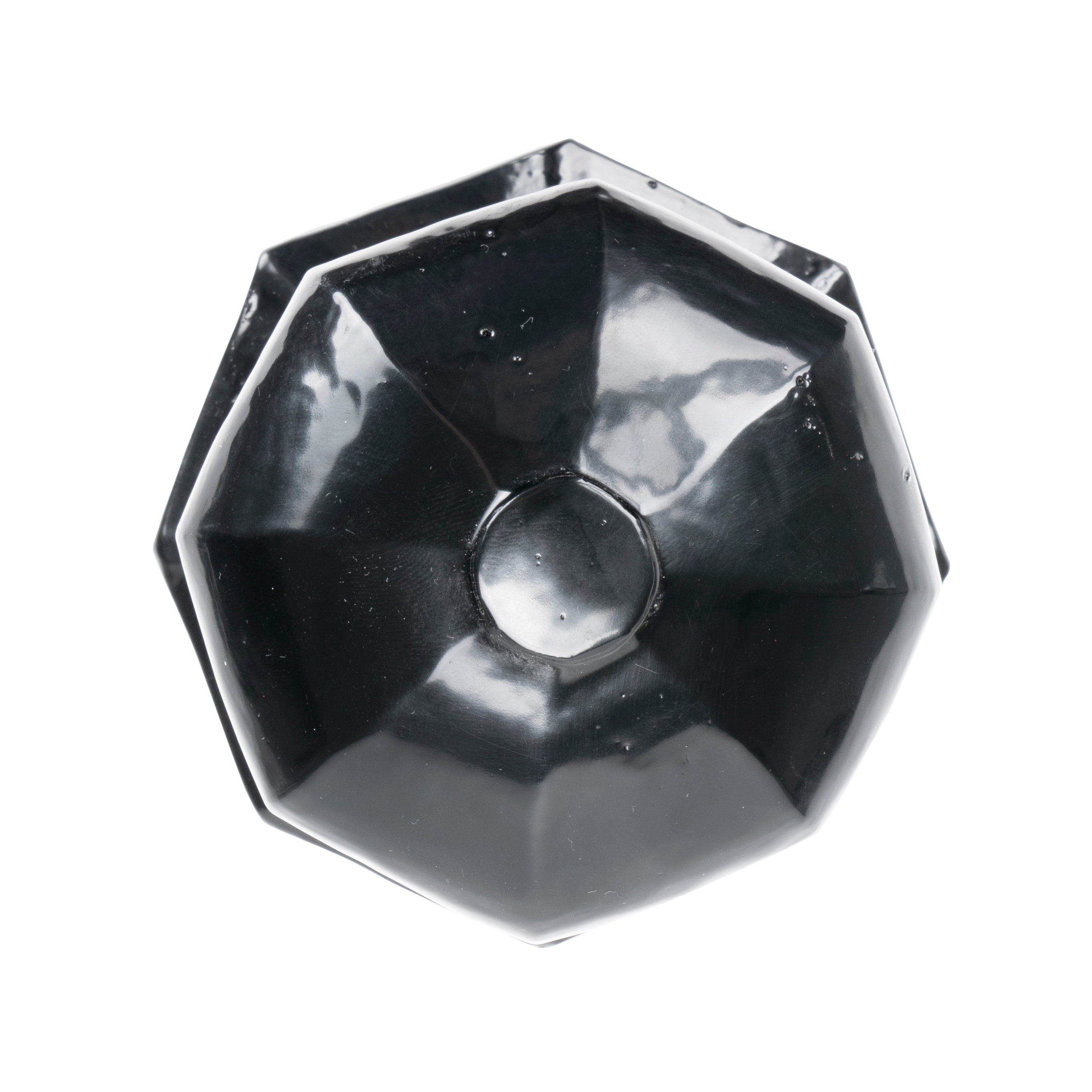 Black Octagonal Centre Door Knob | From The Anvil-Centre Door Knobs-Yester Home