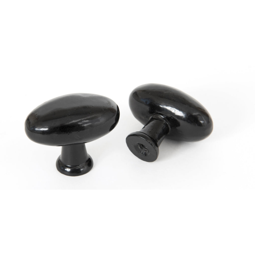 Black Oval Cabinet Knob | From The Anvil-Cabinet Knobs-Yester Home