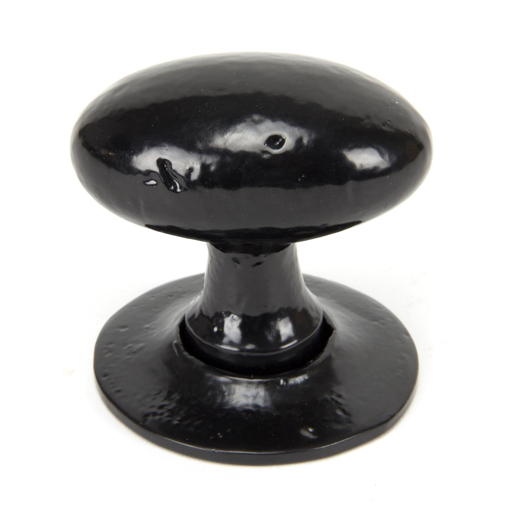Black Oval Mortice/Rim Knob Set | From The Anvil - Mortice Knobs - From The Anvil - Yester Home
