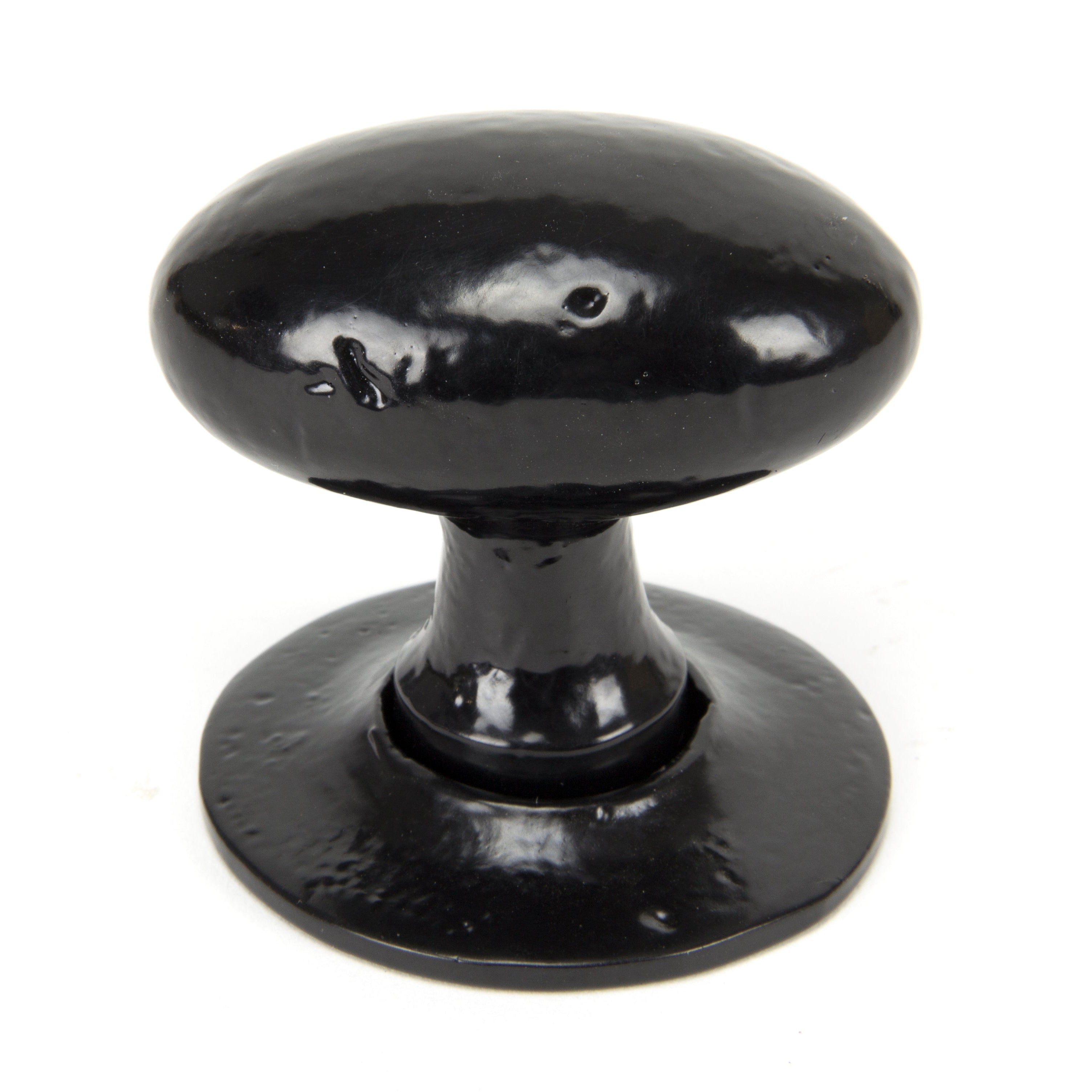 Black Oval Mortice/Rim Knob Set | From The Anvil-Mortice Knobs-Yester Home