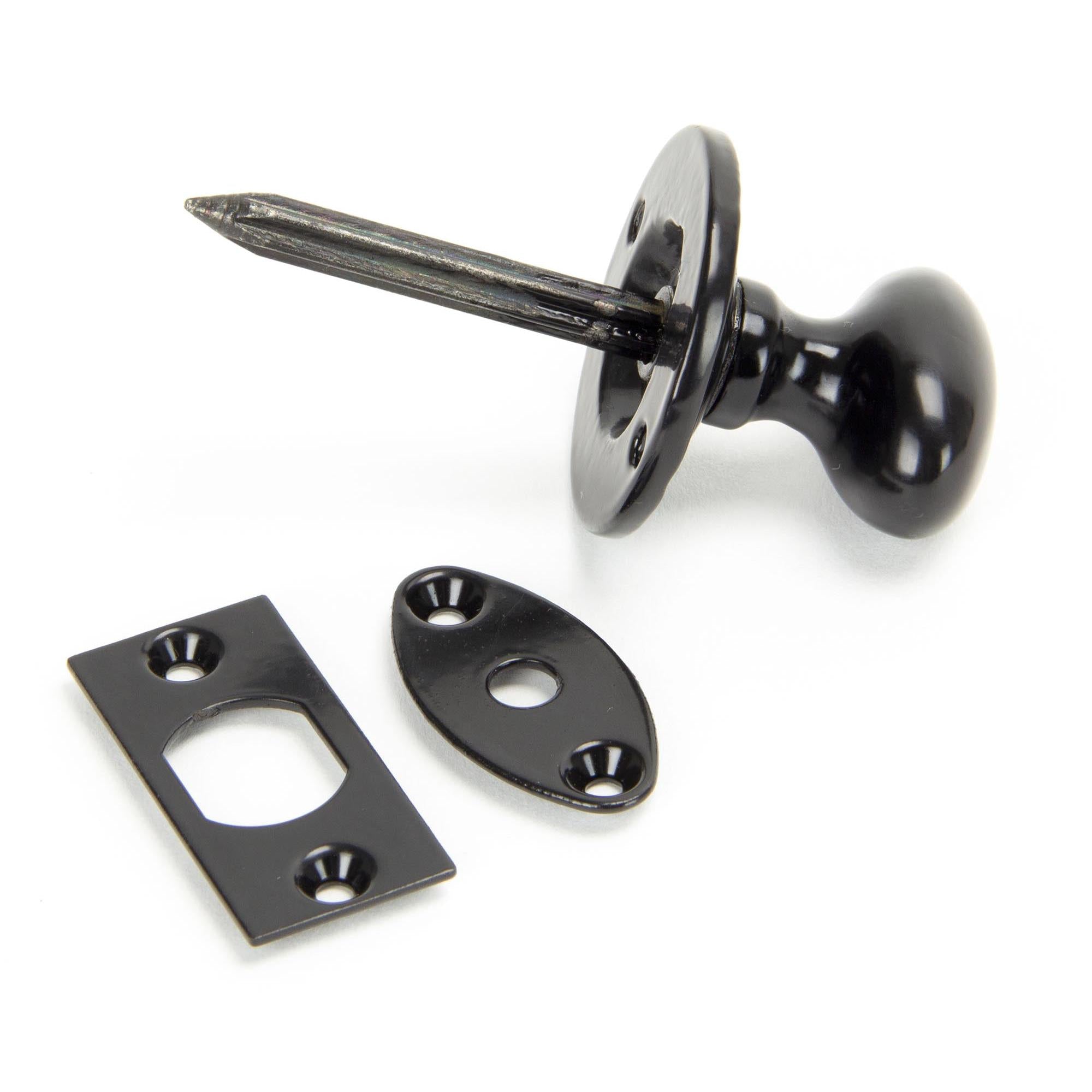 Black Oval Rack Bolt | From The Anvil - Bolts - From The Anvil - Yester Home