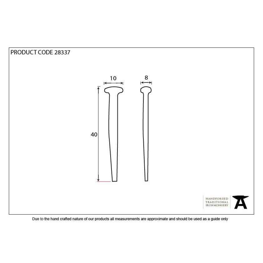 Black Oxide 1 1/2" Rosehead Nail (1kg) | From The Anvil-Nails-Yester Home