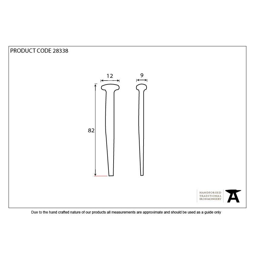 Black Oxide 3" Rosehead Nail (1kg) | From The Anvil-Nails-Yester Home