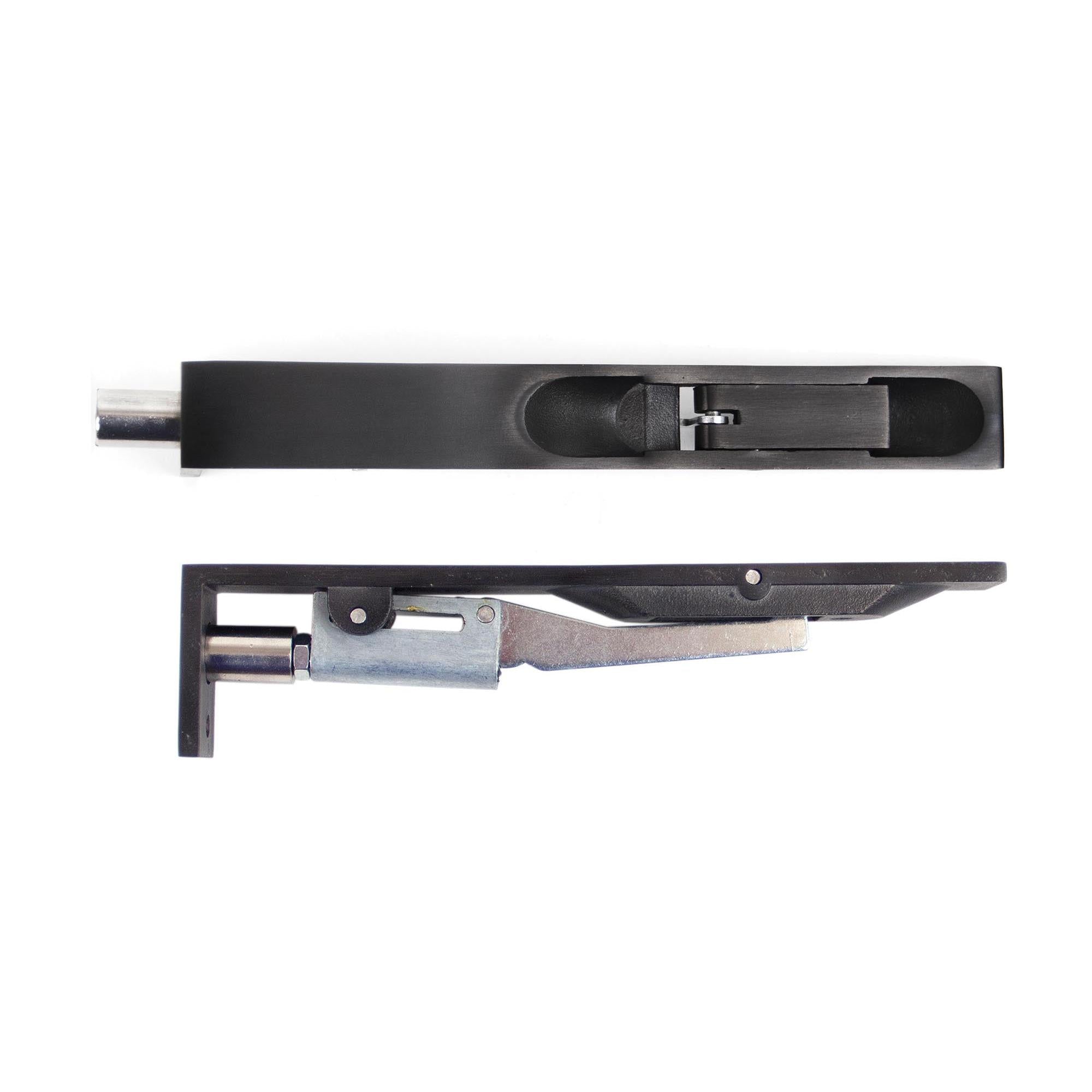Black PVD Stainless Steel 6" Flush Bolt | From The Anvil - Bolts - From The Anvil - Yester Home