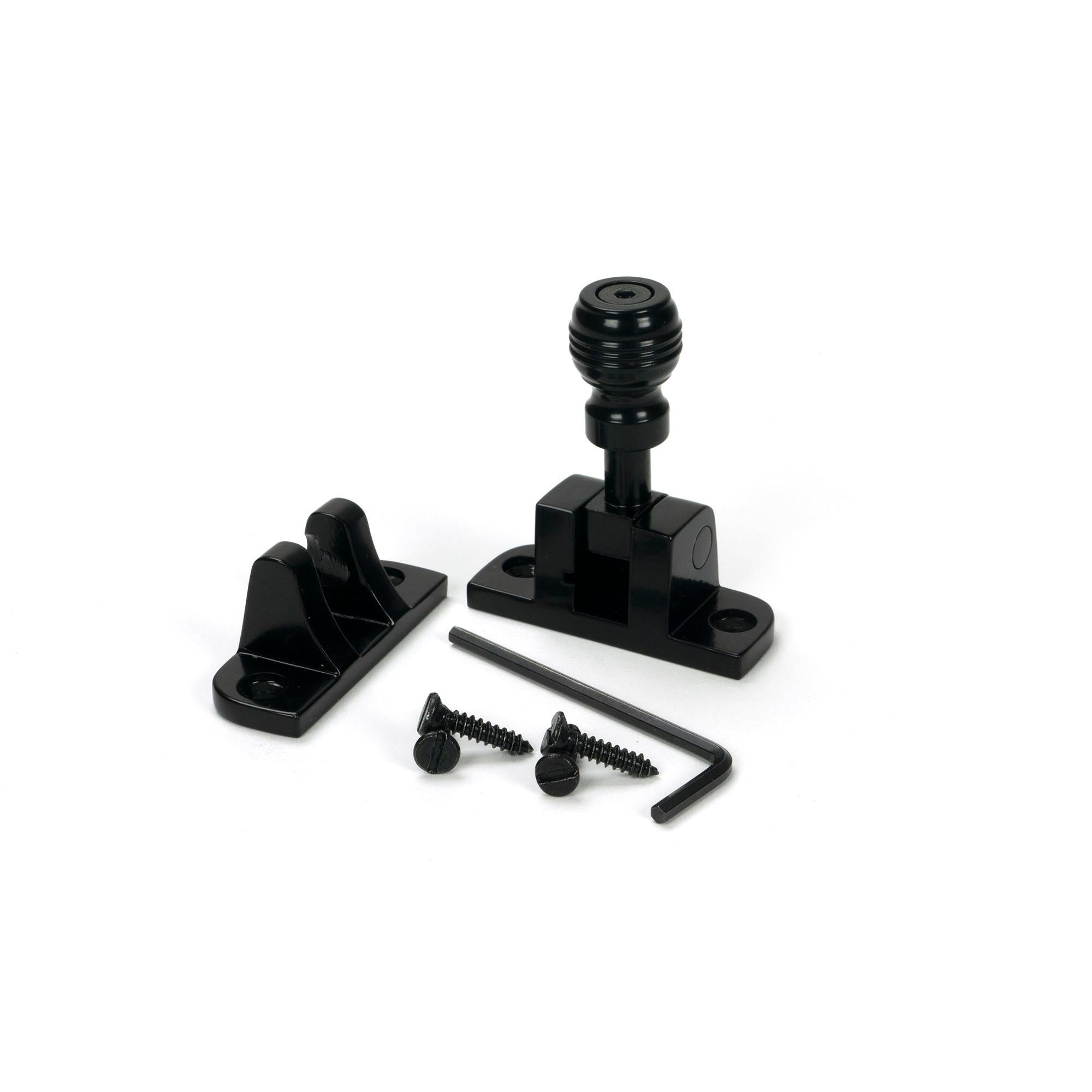 Black Prestbury Brighton Fastener (Radiused) - Brighton Fasteners - From The Anvil - Yester Home